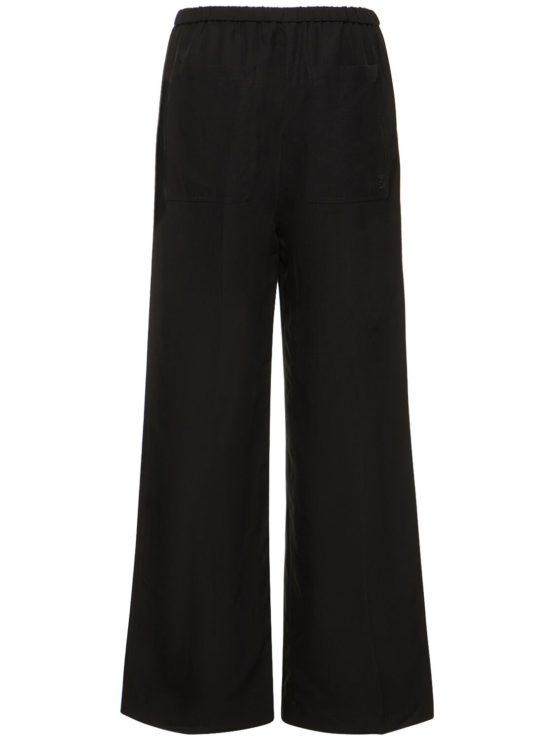 Shop Totême Fluid Jogging Linen Blend Pants In Black