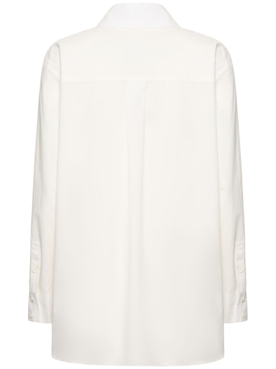 Shop Khaite Lago Cotton Shirt In White