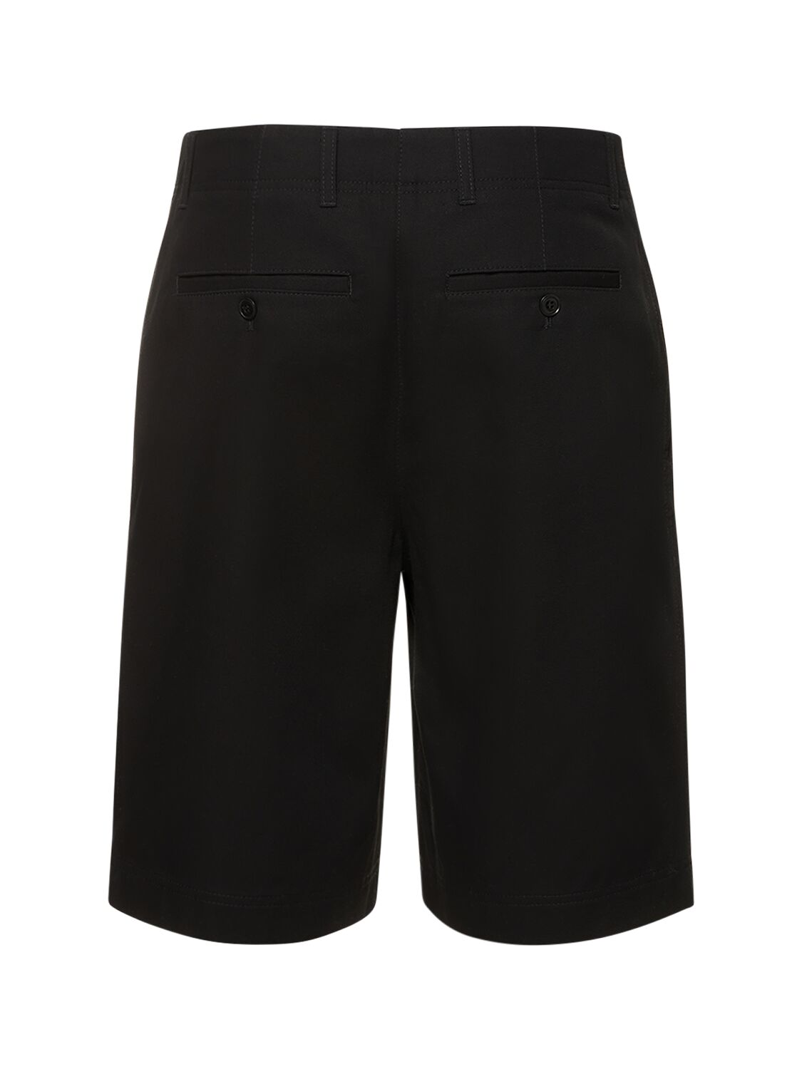 Shop Totême Relaxed Pleated Twill Cotton Shorts In Black
