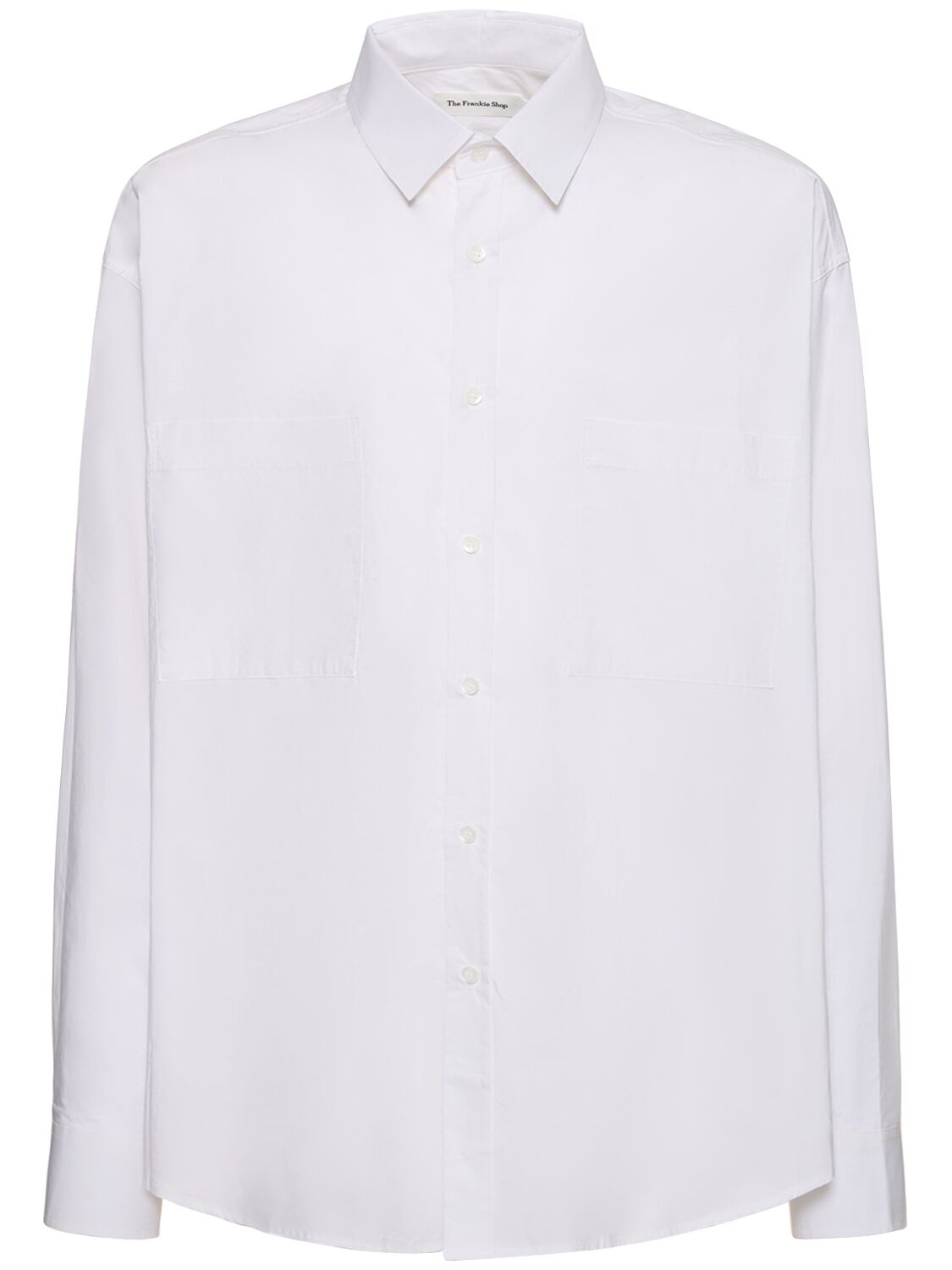 The Frankie Shop Gus Oversize Cotton Shirt In White