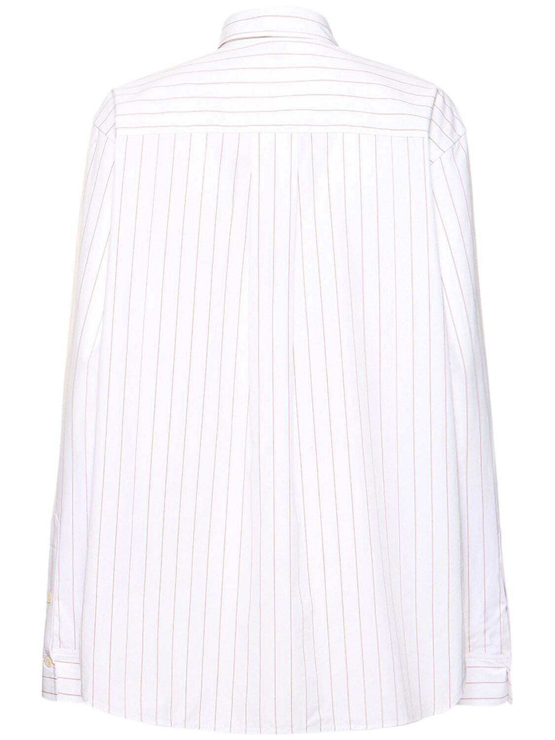 Shop Totême Signature Cotton Shirt In White,ochre