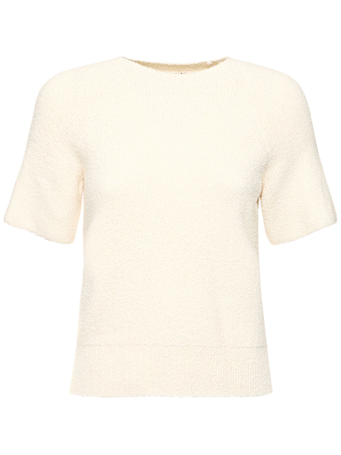 Totême Raglan-sleeve Terry Knit Cotton Top In Neutral