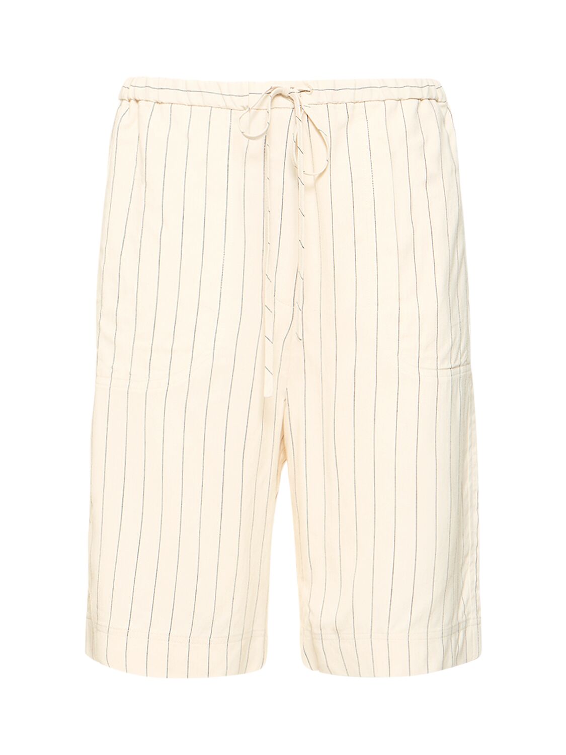 Image of Relaxed Pinstriped Shorts