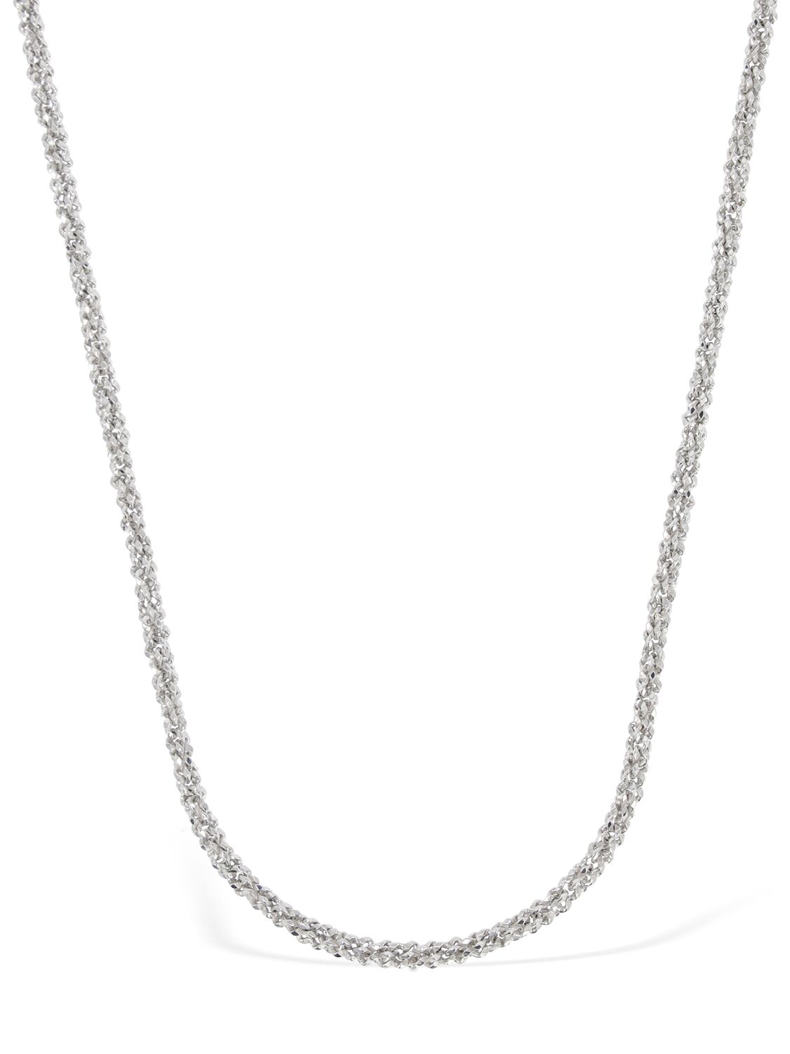 Shop Emanuele Bicocchi Margarita Twisted Chain Necklace In Silver