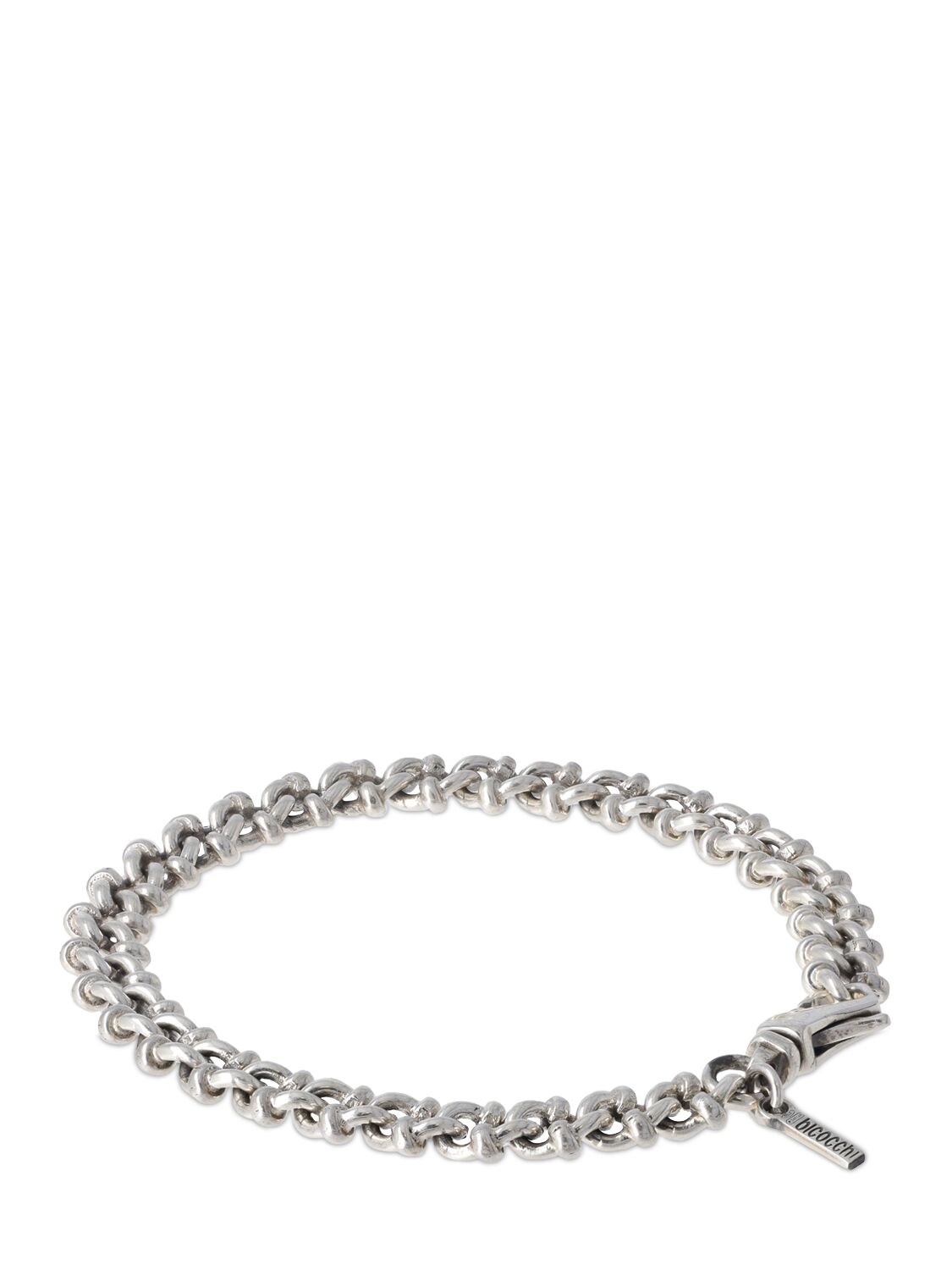 Shop Emanuele Bicocchi Knot Chain Bracelet In Silver