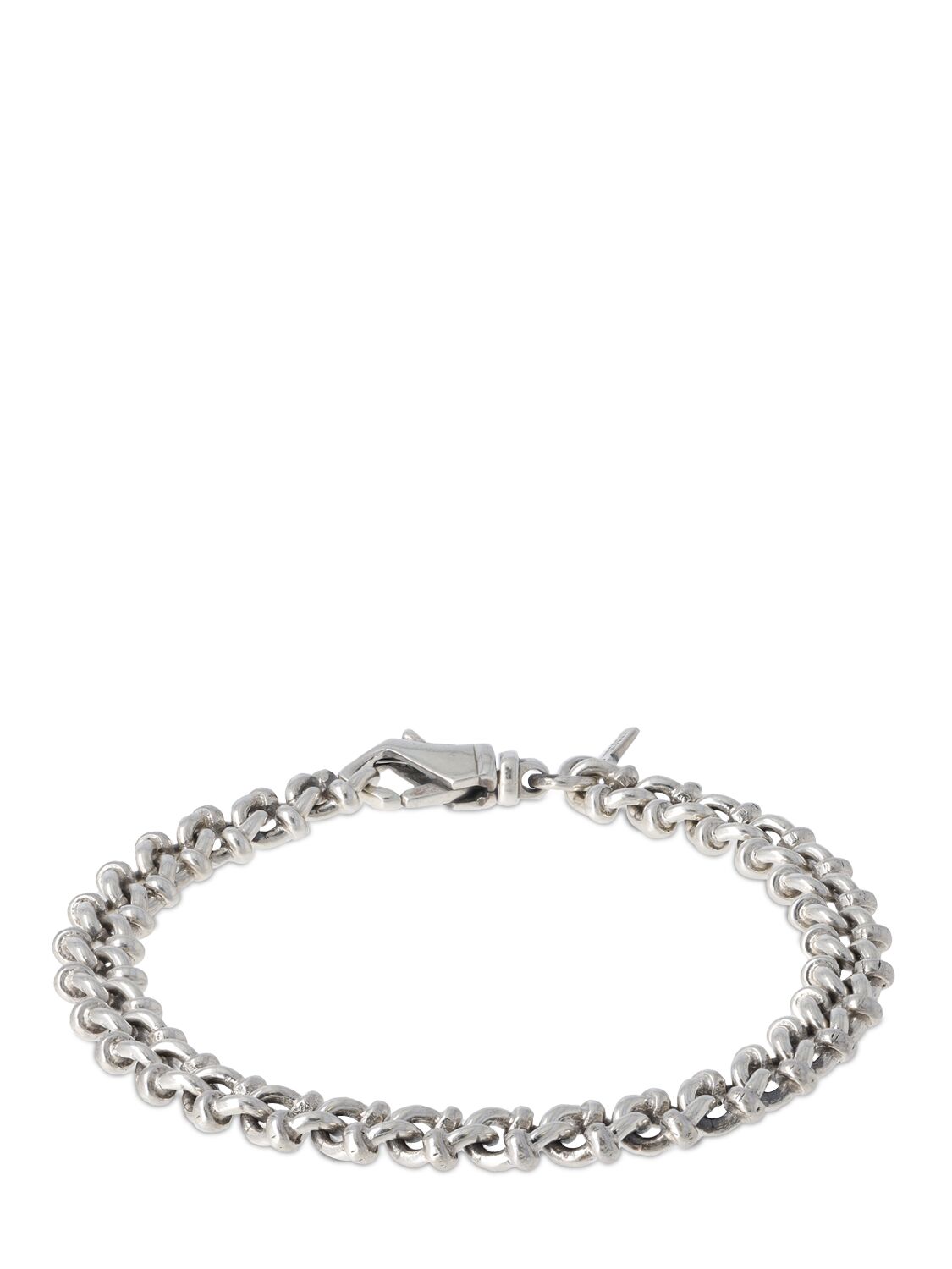 Emanuele Bicocchi Knot Chain Bracelet In Silver