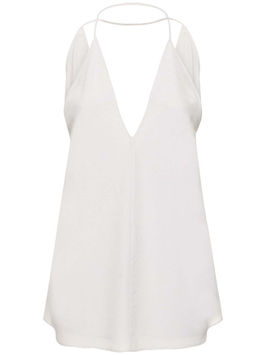 Totême Double-halter Silk Top In White