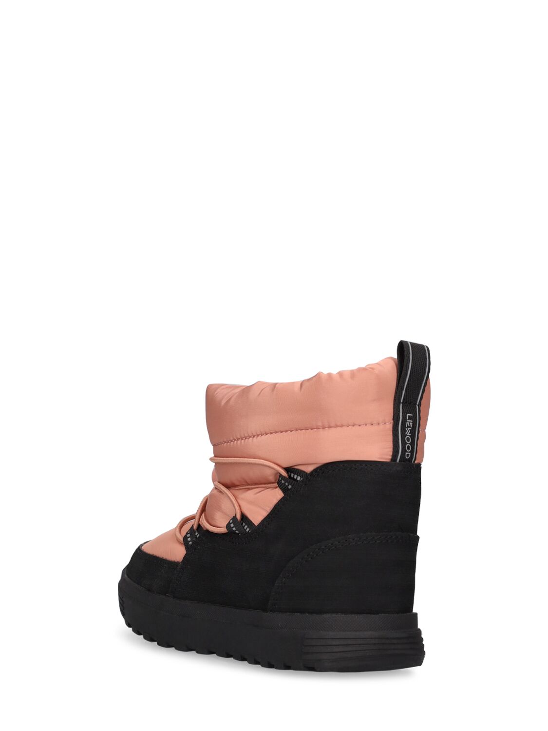Shop Liewood Recycled Nylon Snow Boots In Pink,black