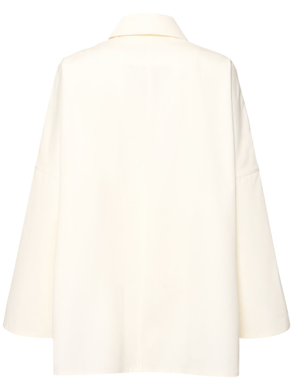 Shop Totême Structured Cotton Twill Overshirt In White