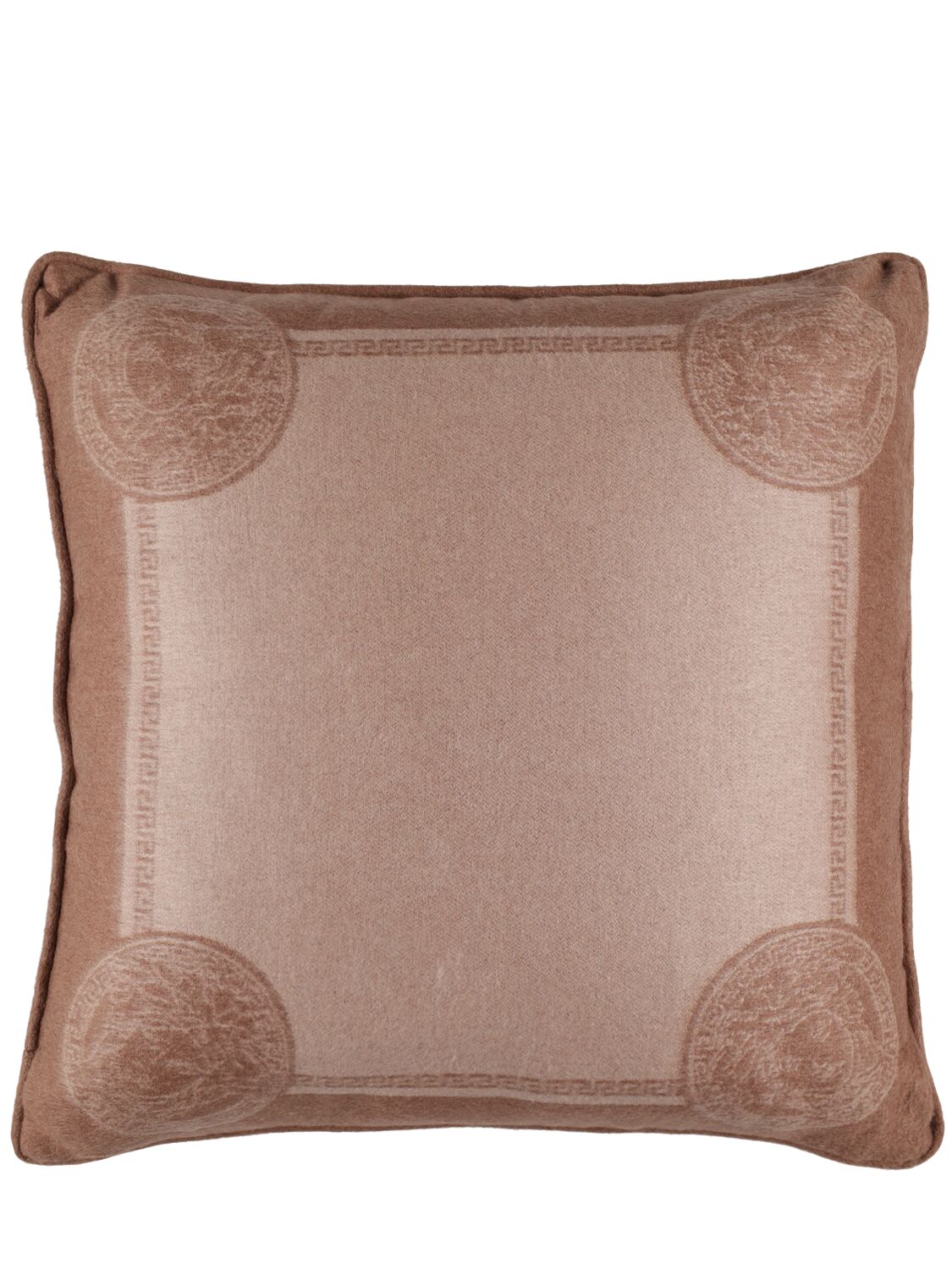 Shop Versace Medusa Cushion In Chocolate