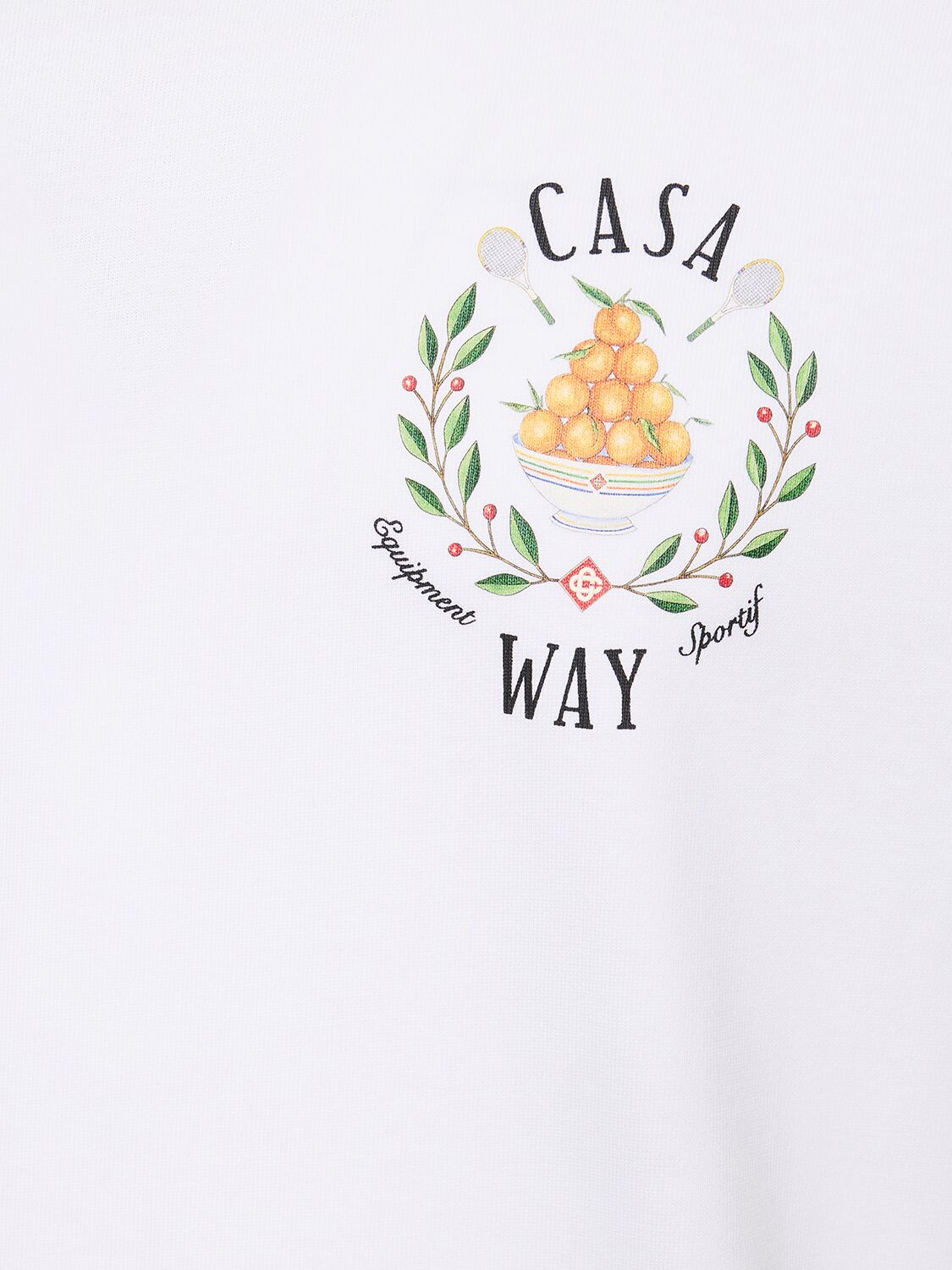 Shop Casablanca Casa Way Organic Cotton T-shirt In Weiss