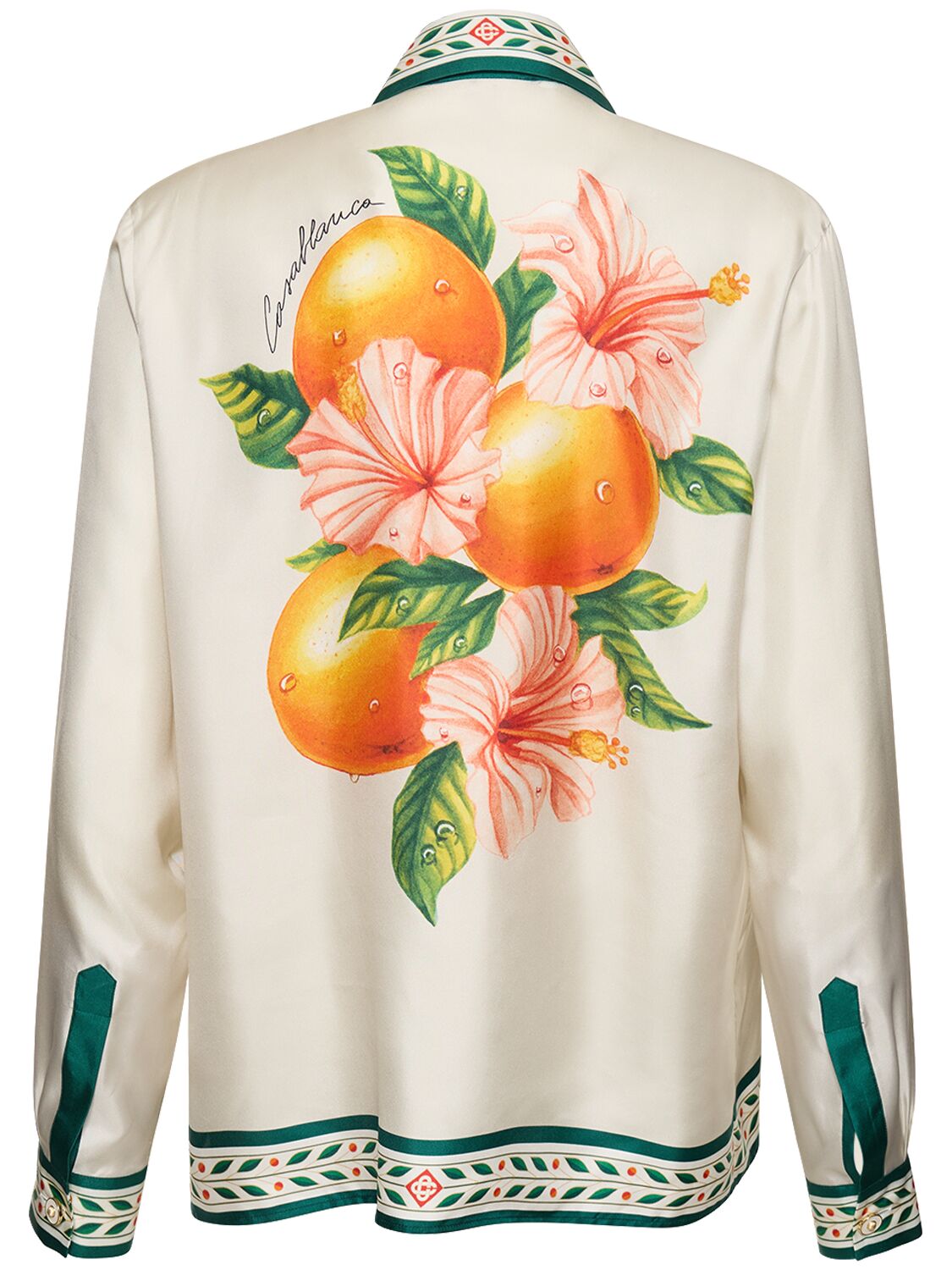 Oranges En Fleur Printed Silk Shirt
