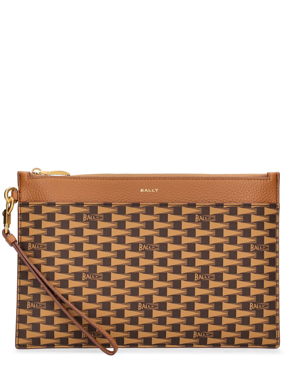 Bally Panelled Leather Clutch Bag - Blue