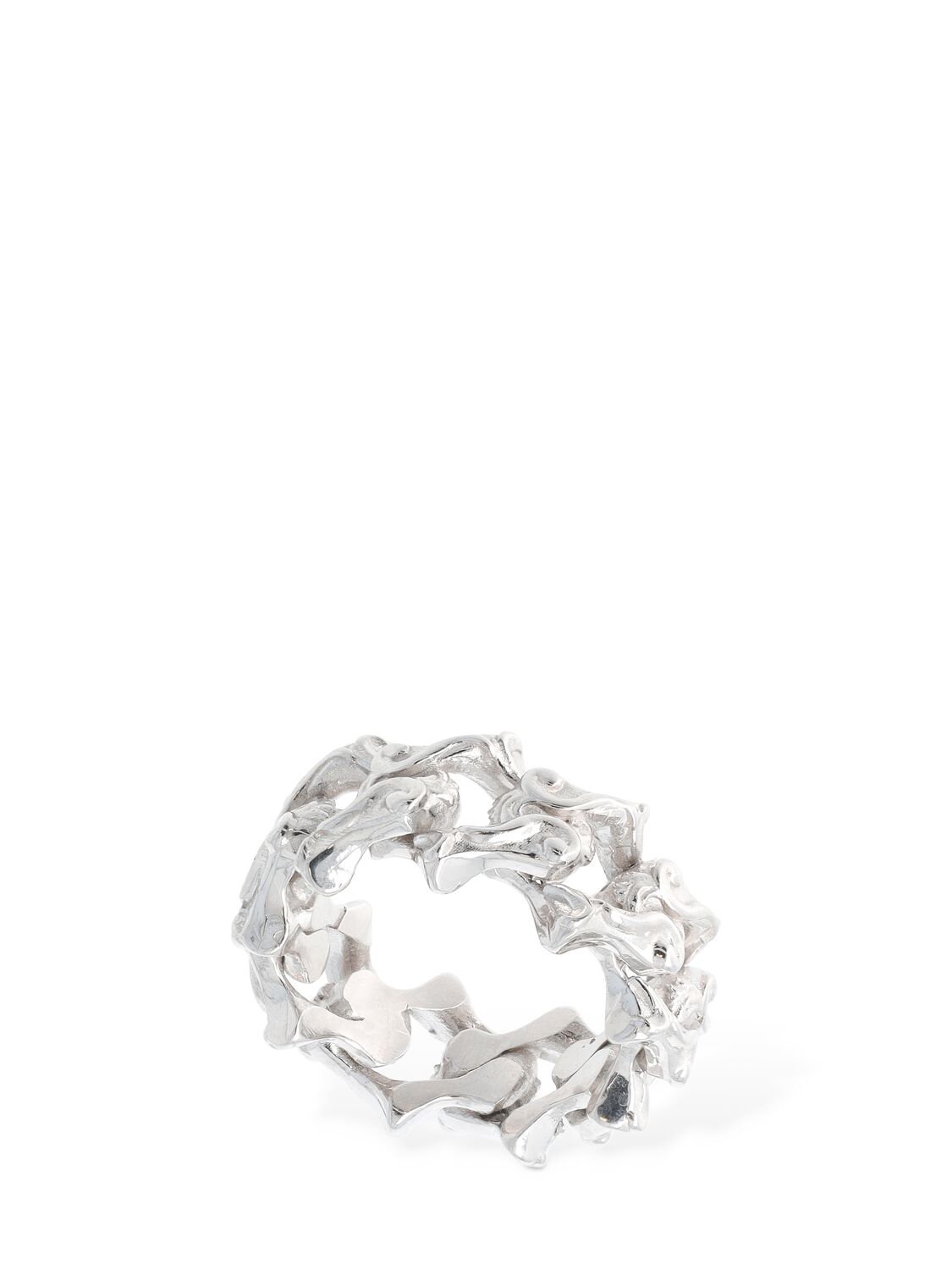 Emanuele Bicocchi Arabesque Sharp Link Ring In Silver