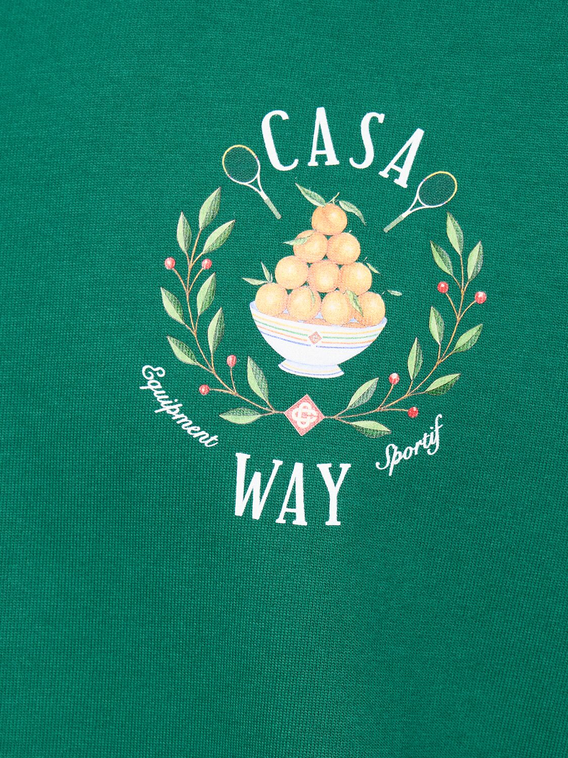 Shop Casablanca Casa Way Organic Cotton T-shirt In Grün