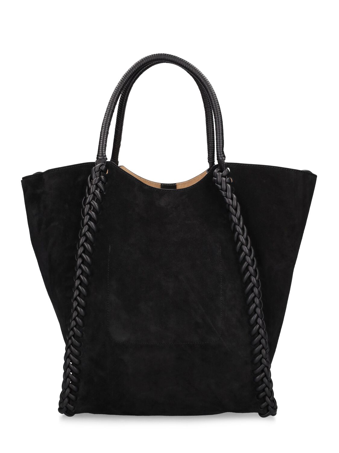 Shop Altuzarra Braided Suede Tote Bag In Black