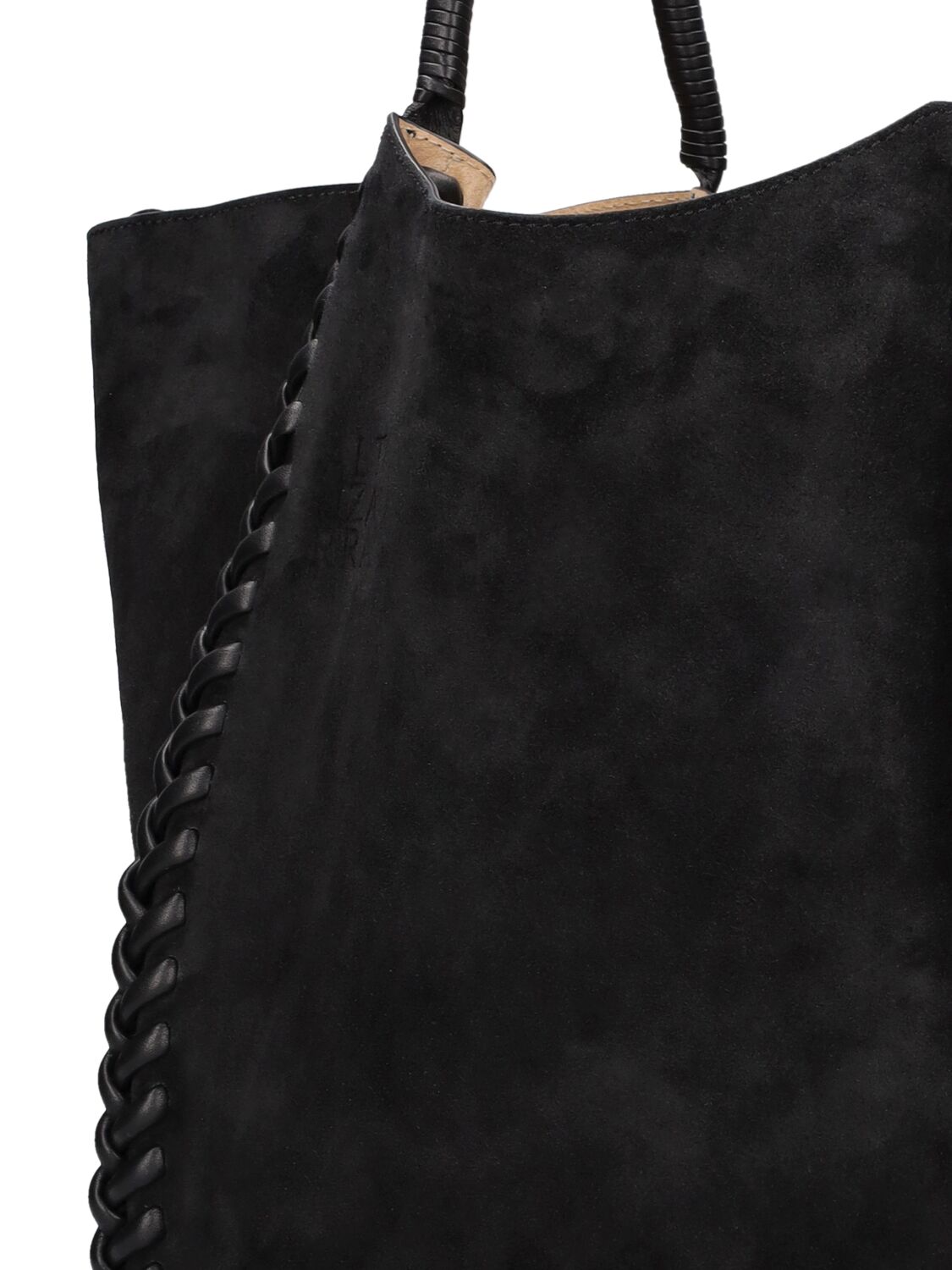 Shop Altuzarra Braided Suede Tote Bag In Black