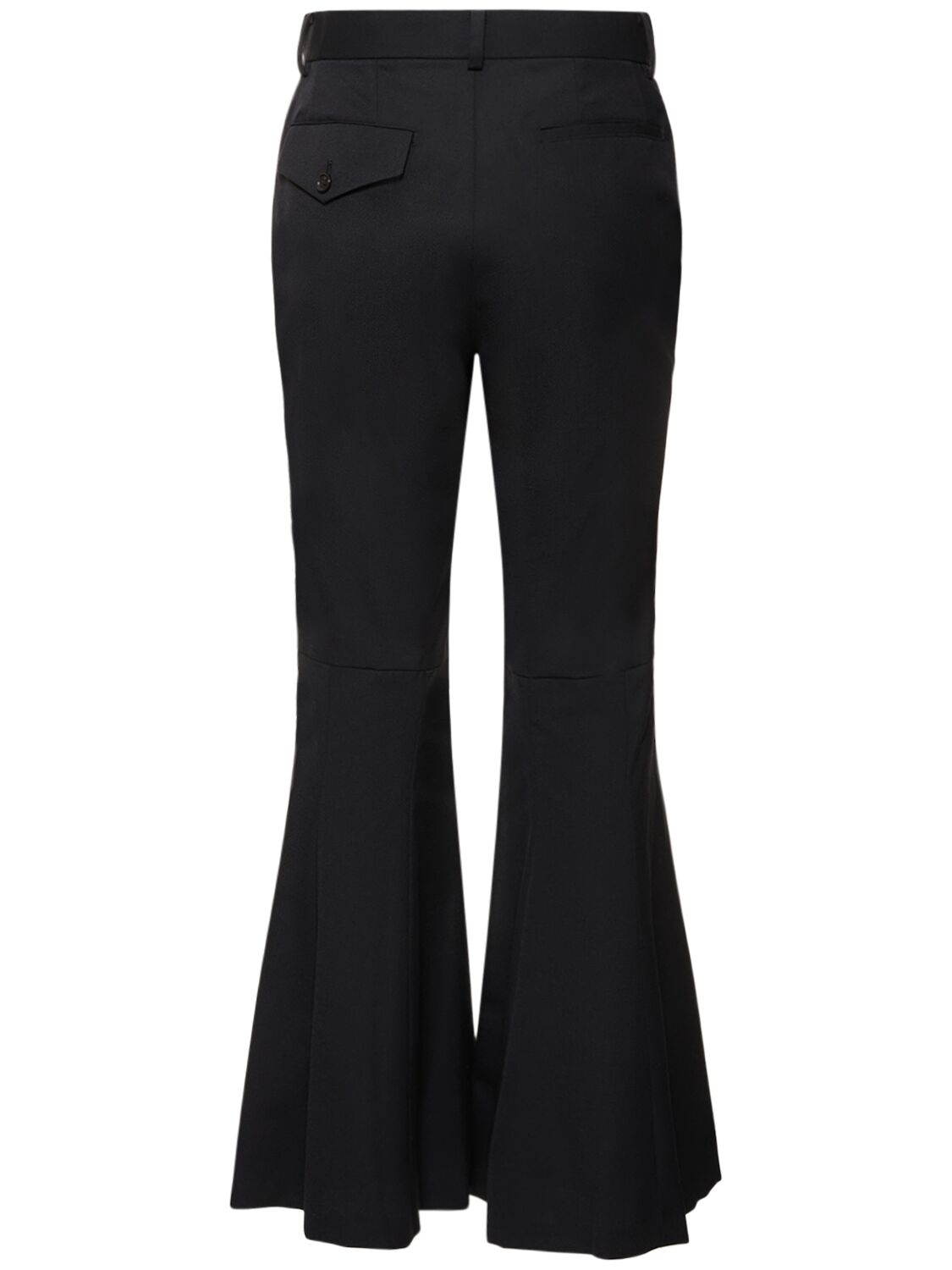 Shop Noir Kei Ninomiya Wool Gabardine Voluminous Flare Pants In Black