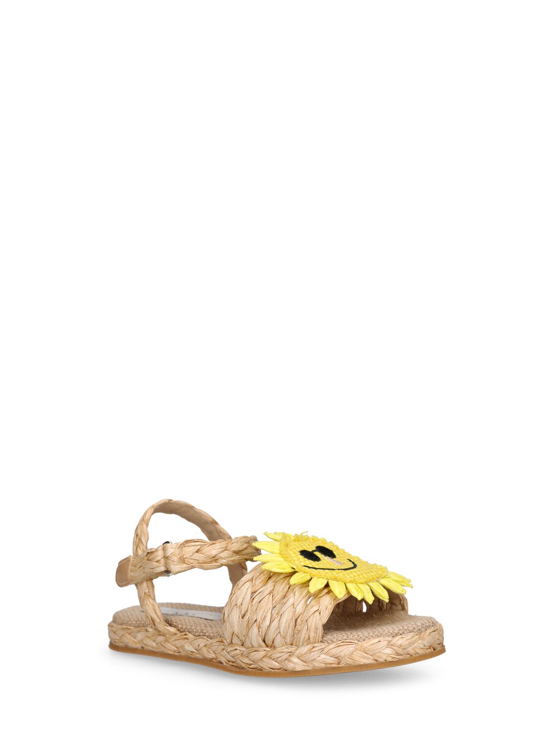 Shop Stella Mccartney Raffia Effect Sun Sandals In Braun