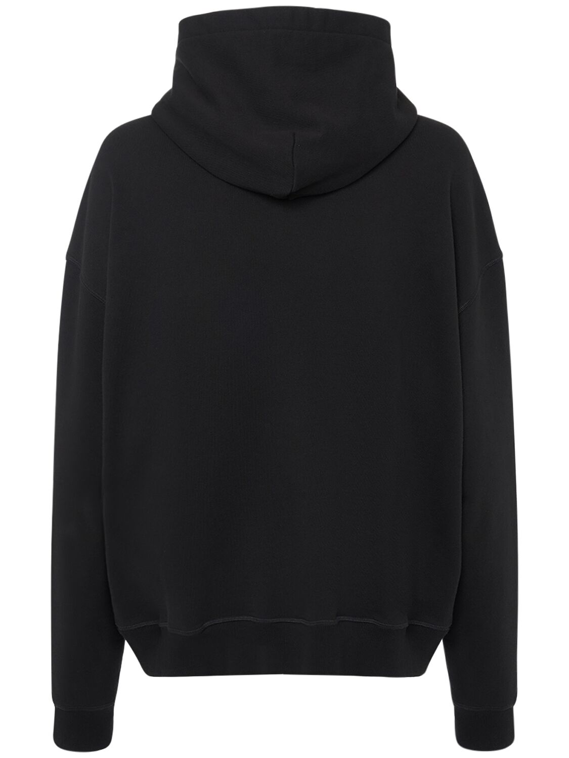 Shop Dolce & Gabbana Logo Jersey Hoodie In Black