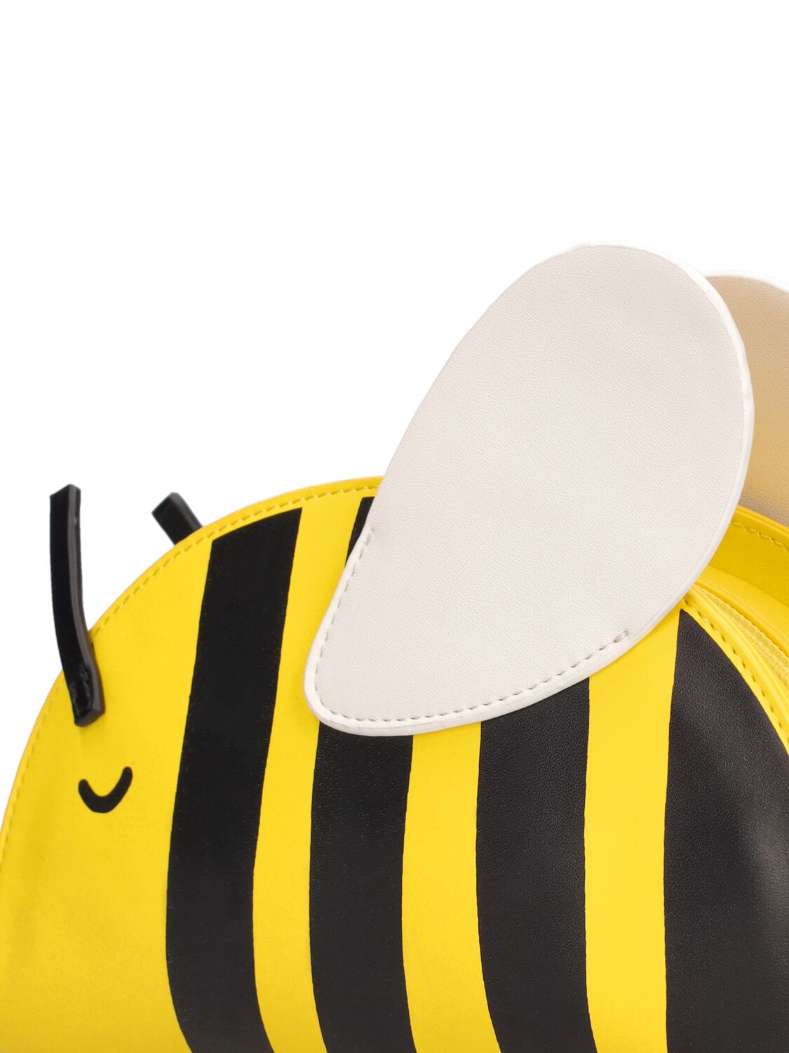 Shop Stella Mccartney Bee Faux Leather Shoulder Bag In Schwarz,gelb