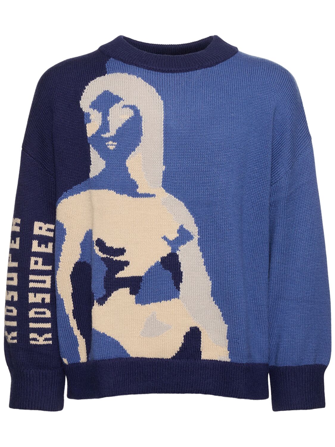 Kidsuper Wool High Neck Sweater In Blue,multi
