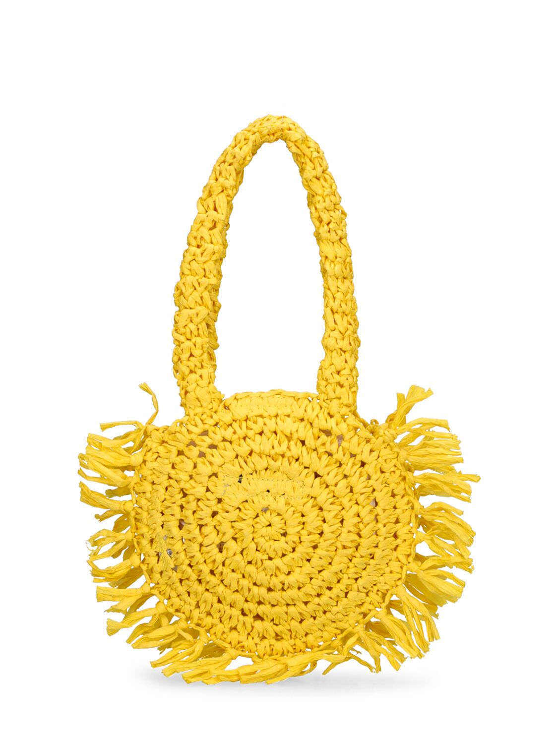 Shop Stella Mccartney Sun Raffia Effect Shoulder Bag In Gelb
