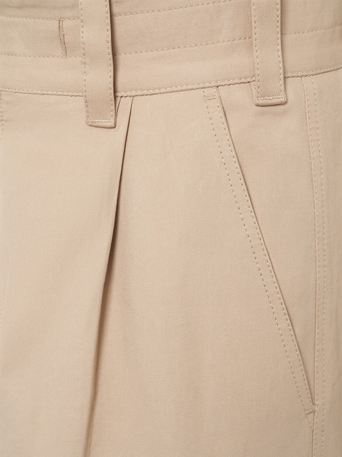 Shop Dolce & Gabbana Wide Cotton Cargo Pants In Beige