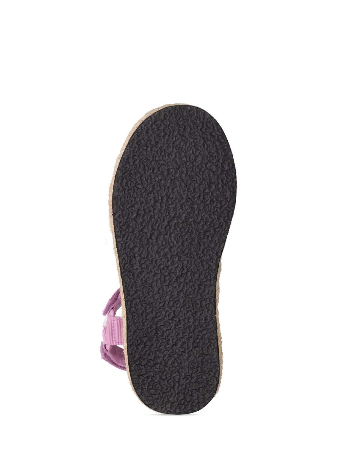 Shop Stella Mccartney Recycled Cordura Fabric Logo Sandals In Bunt