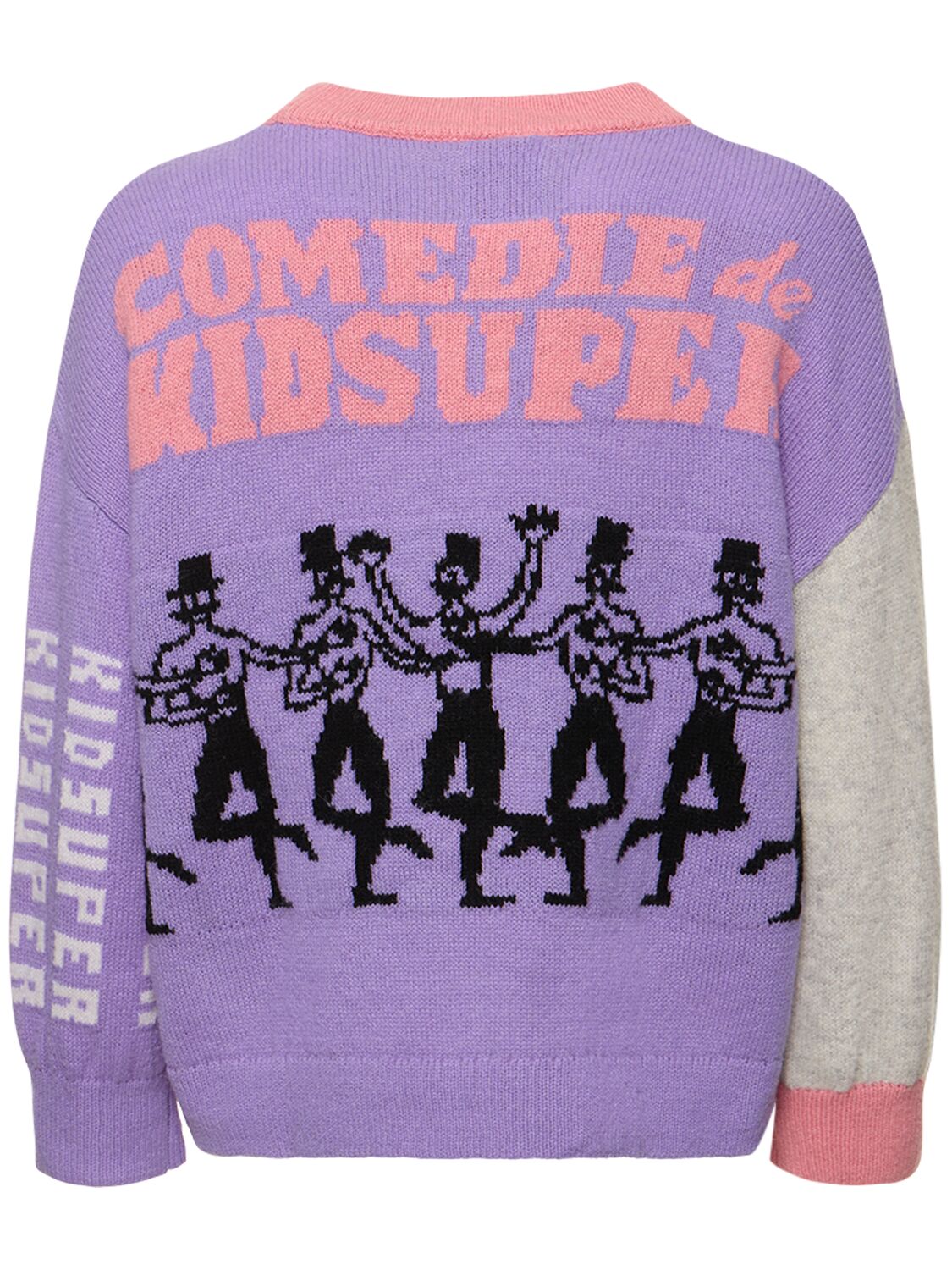 Shop Kidsuper Casino De Paris High Neck Wool Sweater In Purple