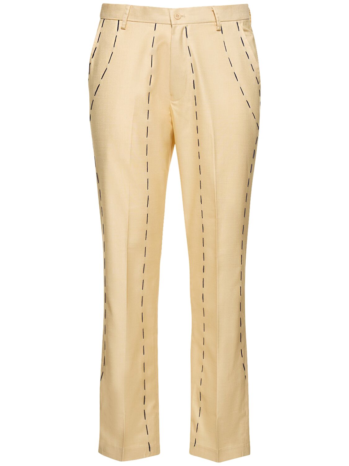 Kidsuper Embroidered Suit Trousers In Beige