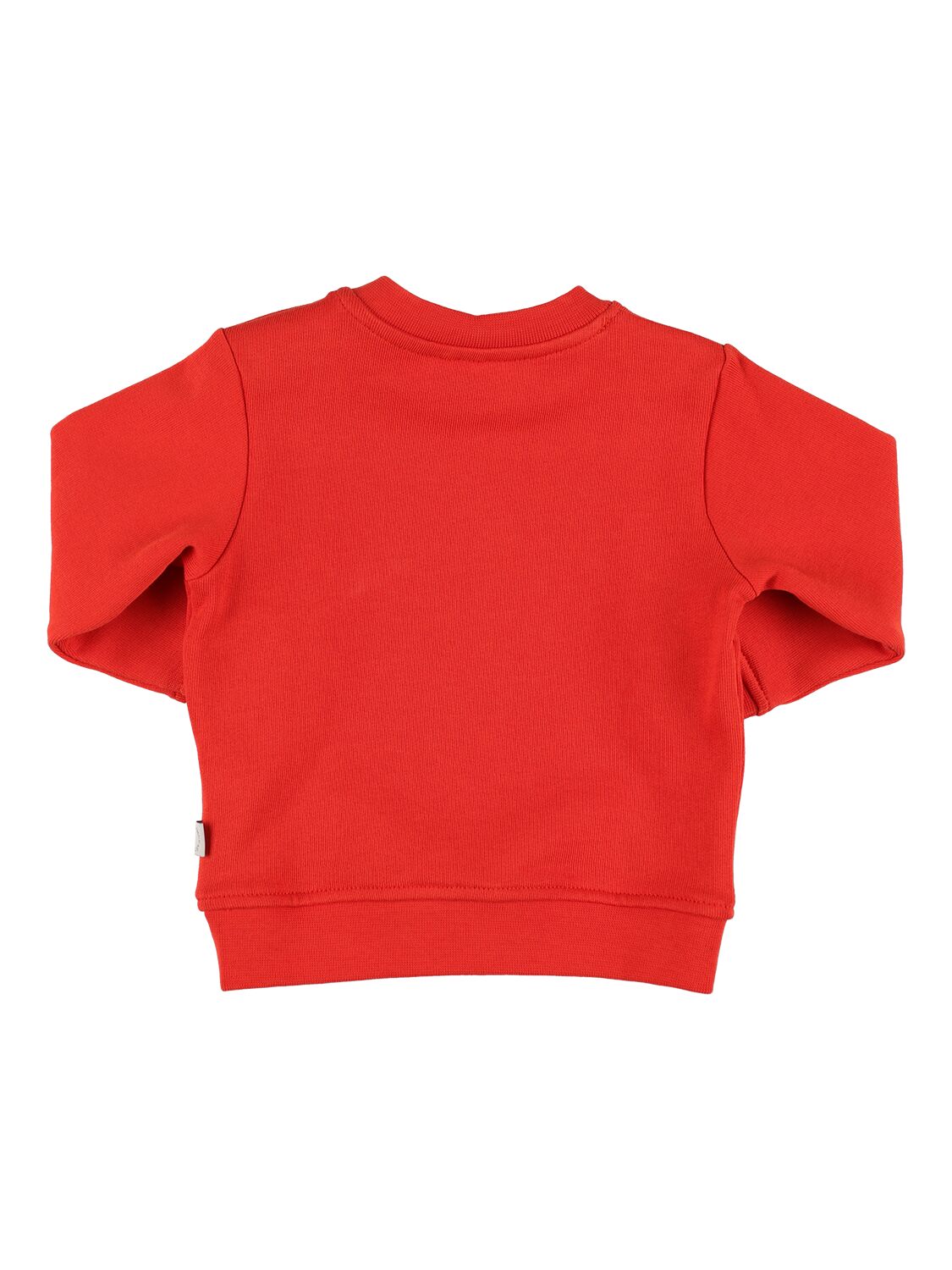 Shop Stella Mccartney Logo Printed Organic Cotton Sweatshirt In Red