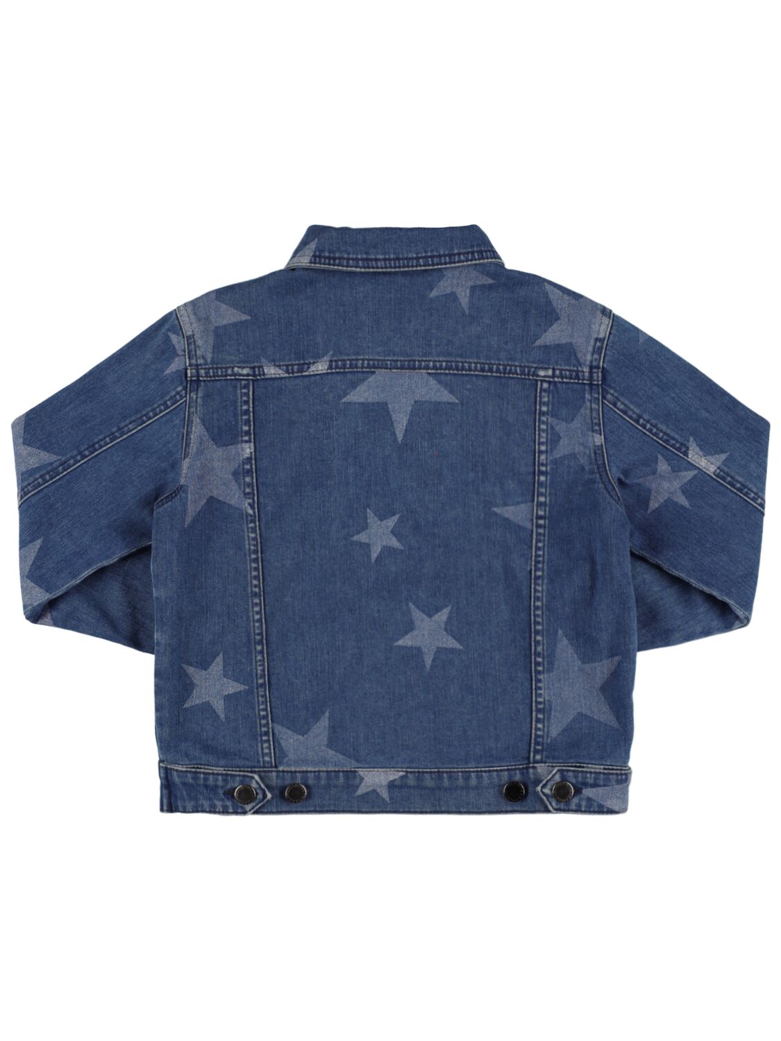 Shop Stella Mccartney Organic Cotton Denim Printed Jacket In Blau