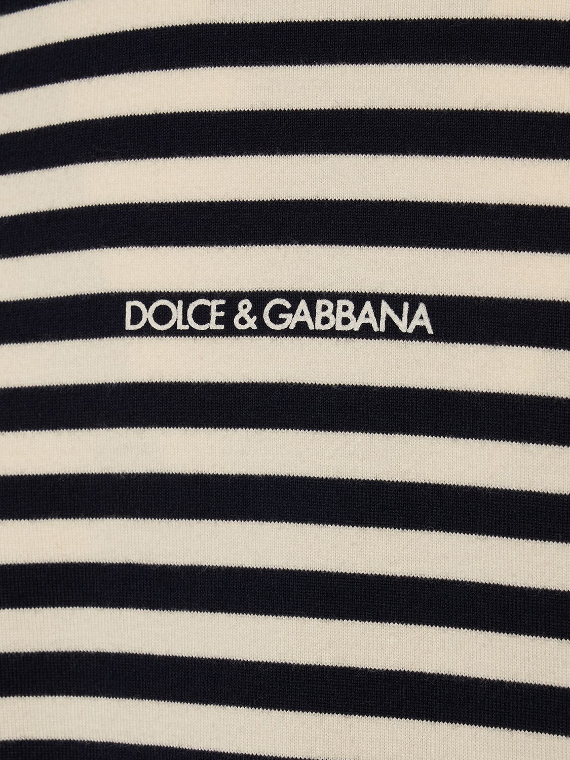 Shop Dolce & Gabbana Striped Cotton Jersey T-shirt In Beige,schwarz