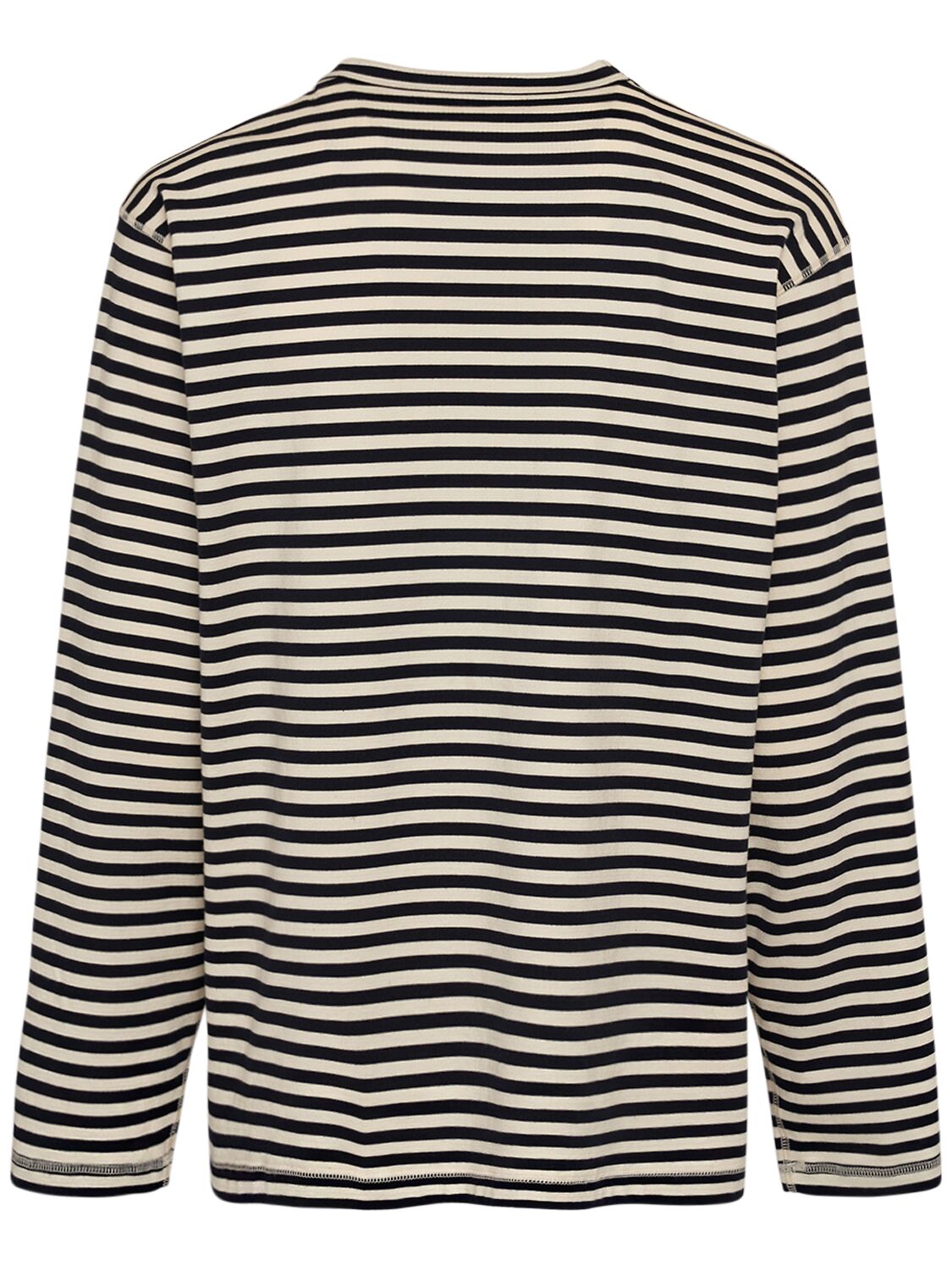 Shop Dolce & Gabbana Striped Cotton Jersey T-shirt In Beige,schwarz