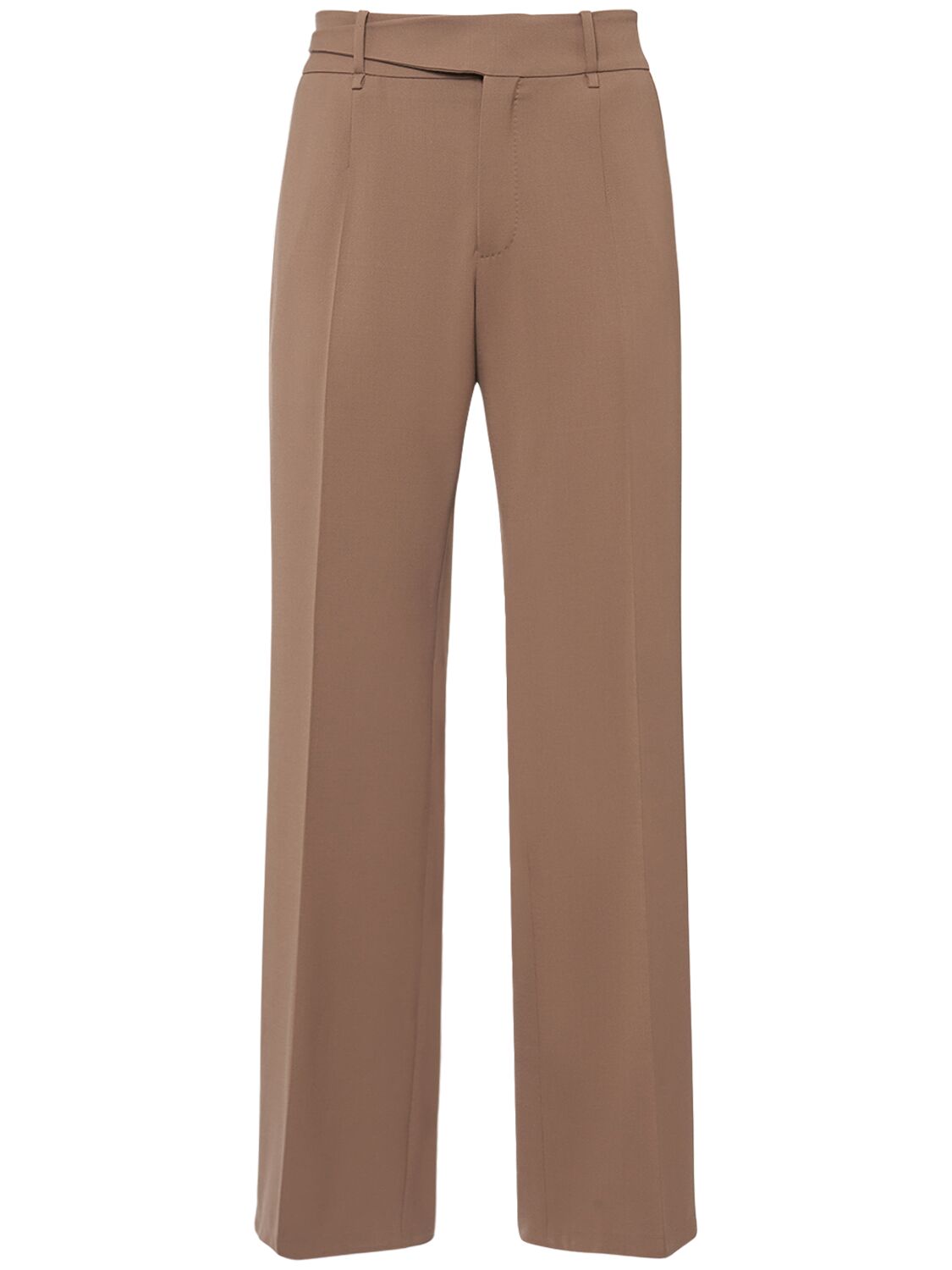 Dolce & Gabbana Sallia Stretch Wool Straight Pants In Brown