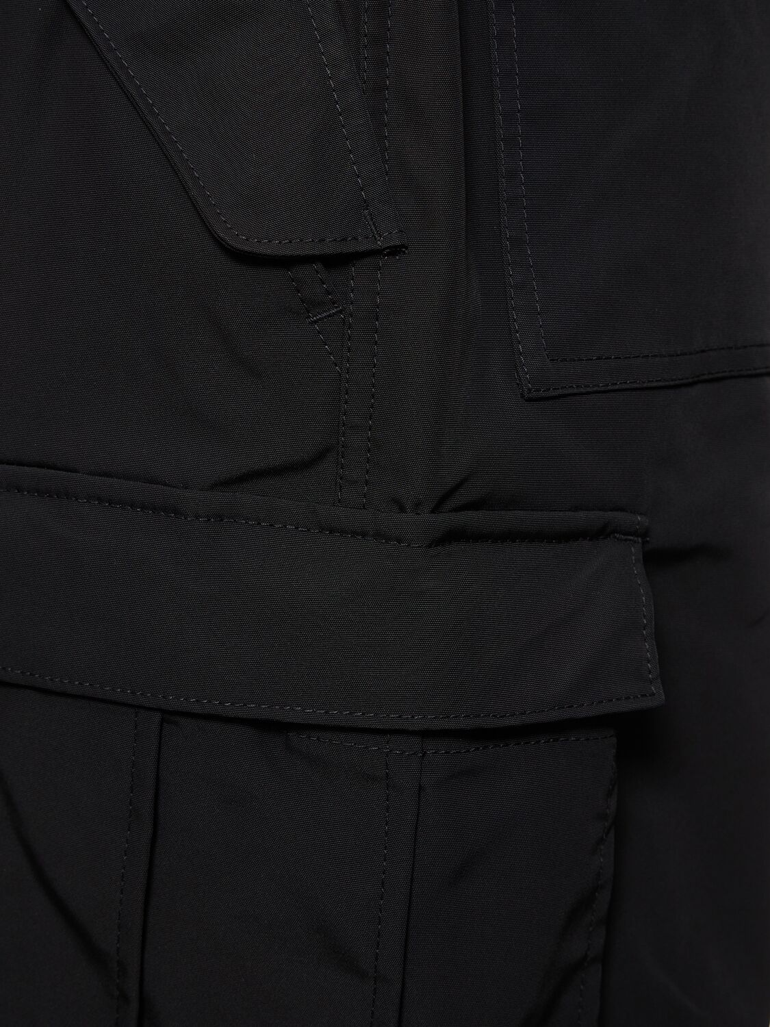 Shop Junya Watanabe Straight Oxford Tech Cargo Pants In Black