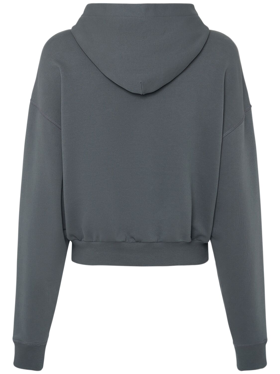 Shop Dolce & Gabbana Cropped Jersey Sweatshirt In Grey