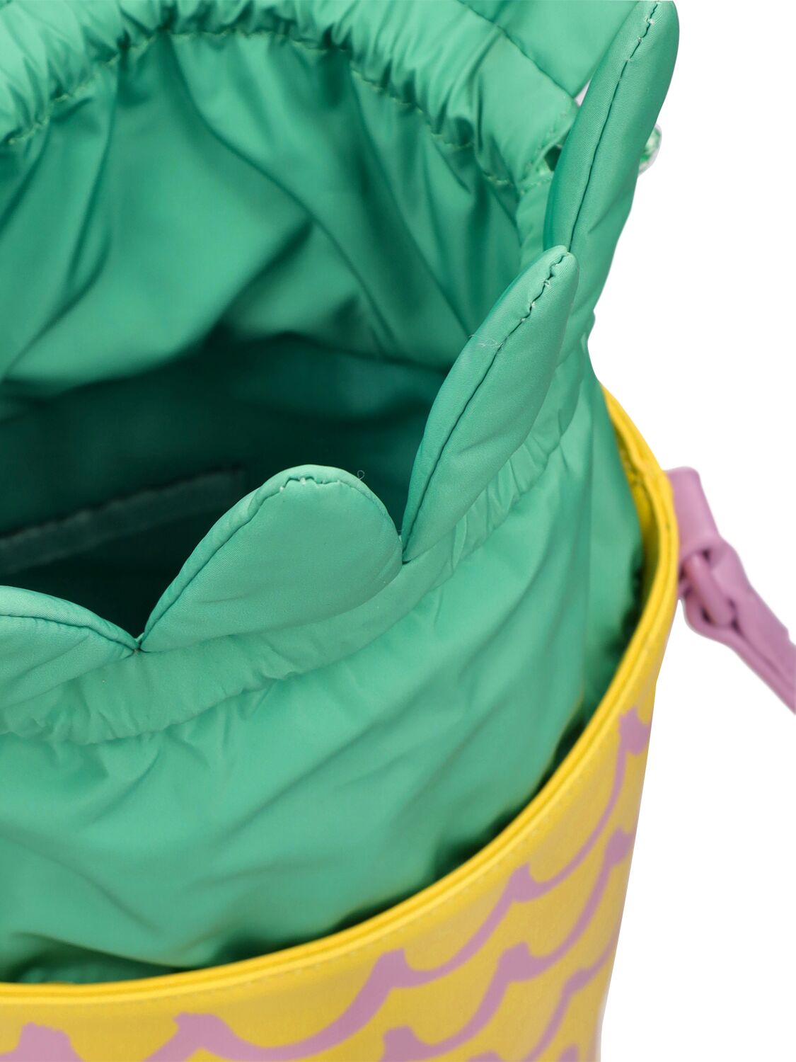 Shop Stella Mccartney Pineapple Faux Leather Shoulder Bag In Gelb