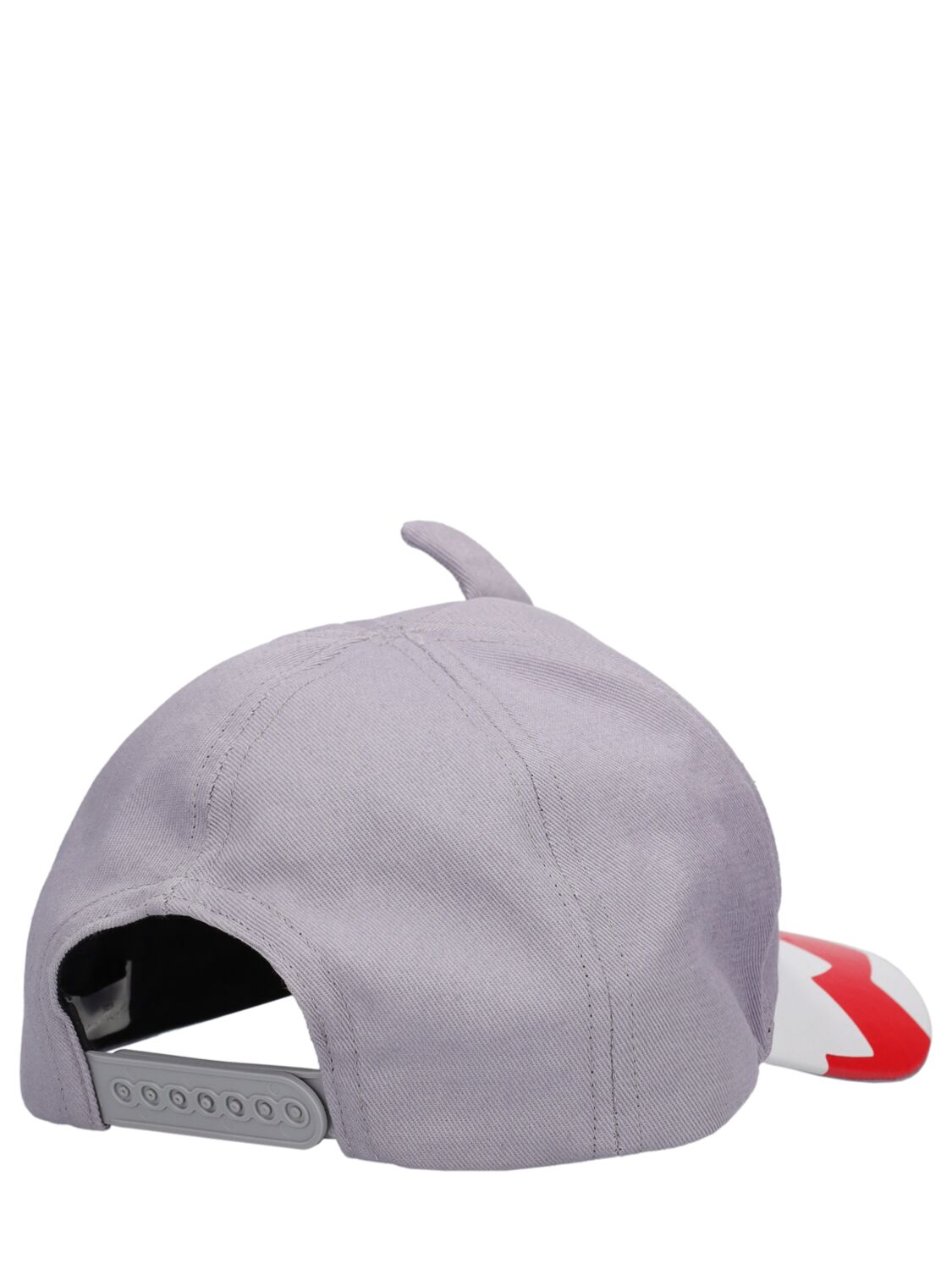 Shop Stella Mccartney Printed Organic Cotton Gabardine Hat In Grey