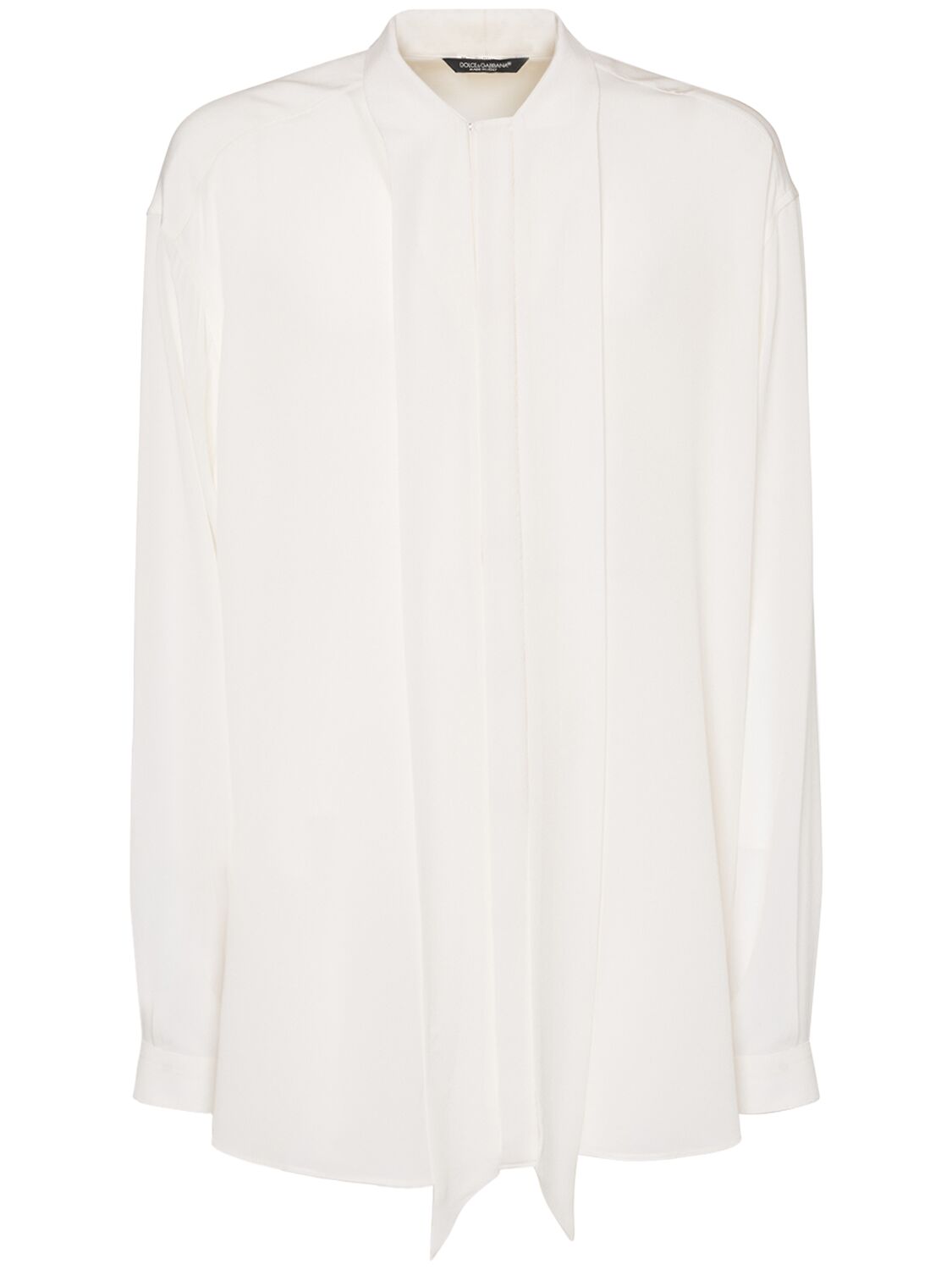 Dolce & Gabbana 大廓型真丝双绉衬衫 In White
