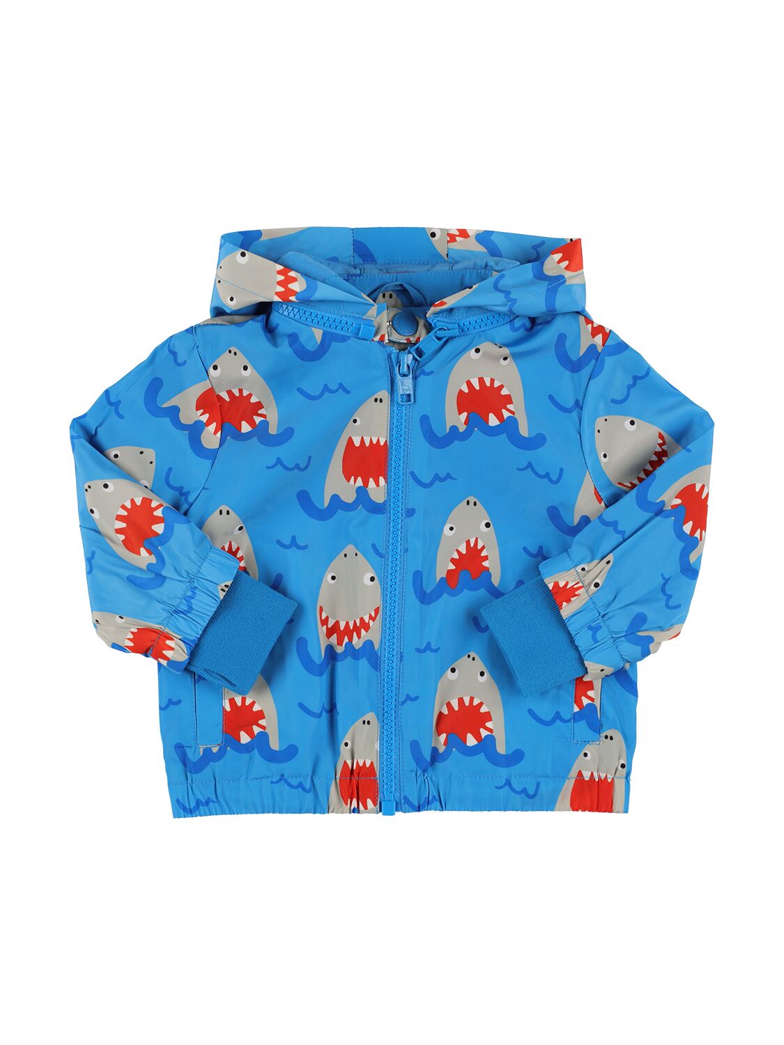 Stella Mccartney Kids' Bedruckte Jacke Aus Recyceltem Nylon In Blau,bunt