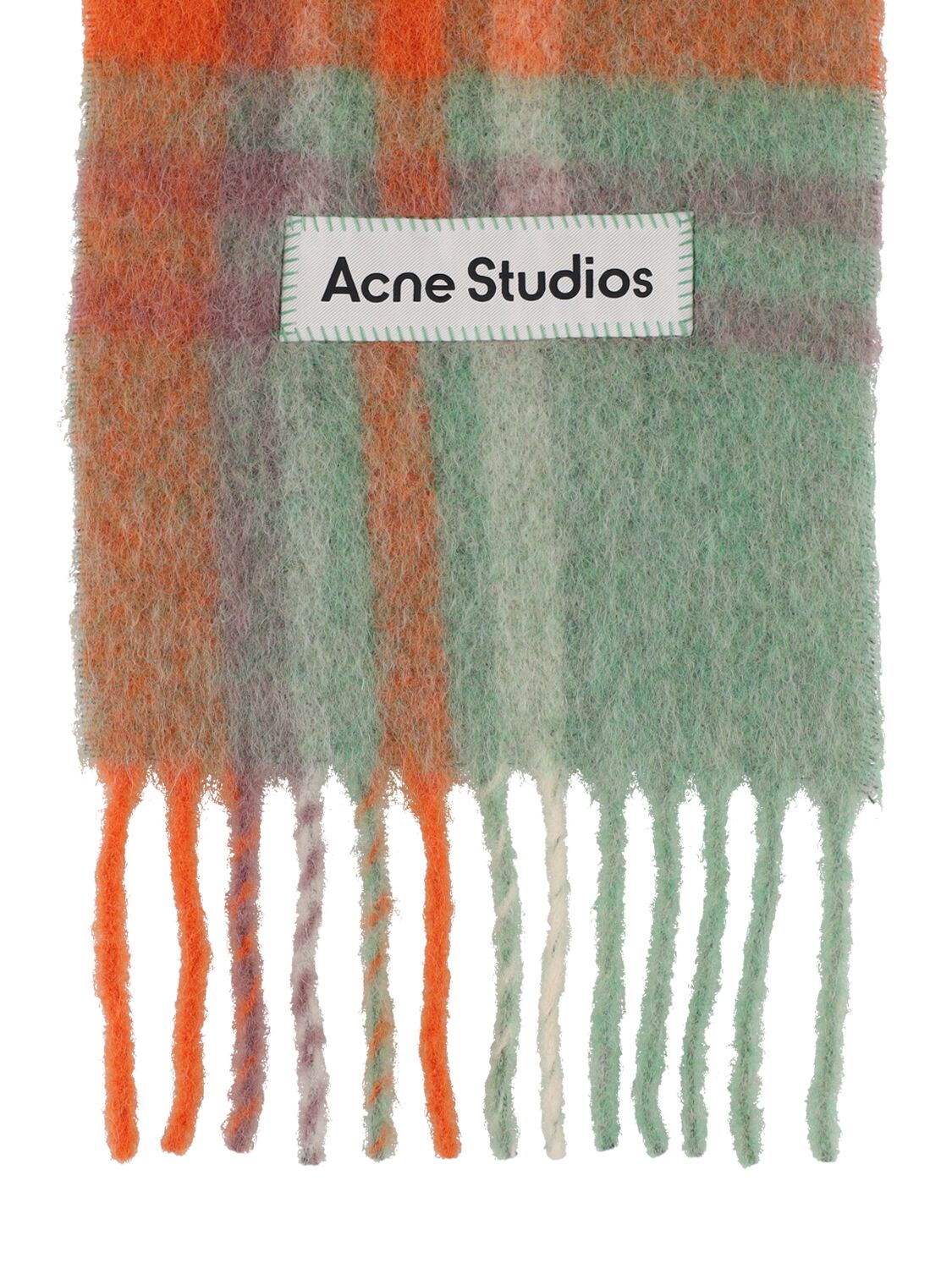Shop Acne Studios Wool Alpaca & Mohair Scarf In Orange,lilac