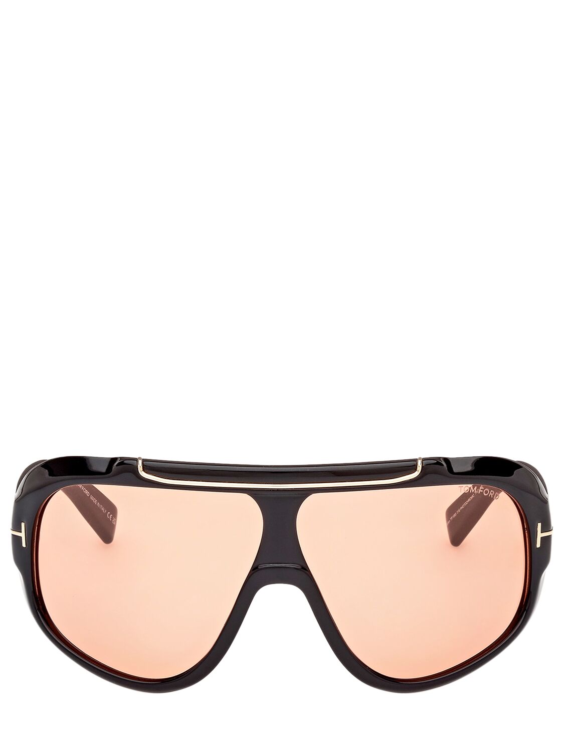 Tom Ford Rellen Mask Sunglasses In Black,brown