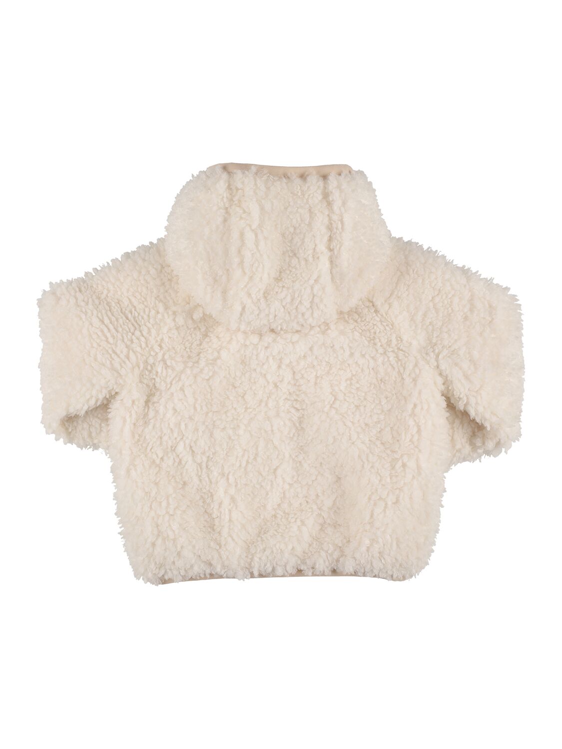 Shop Moncler Reversible Teddy Fleece Jacket In White