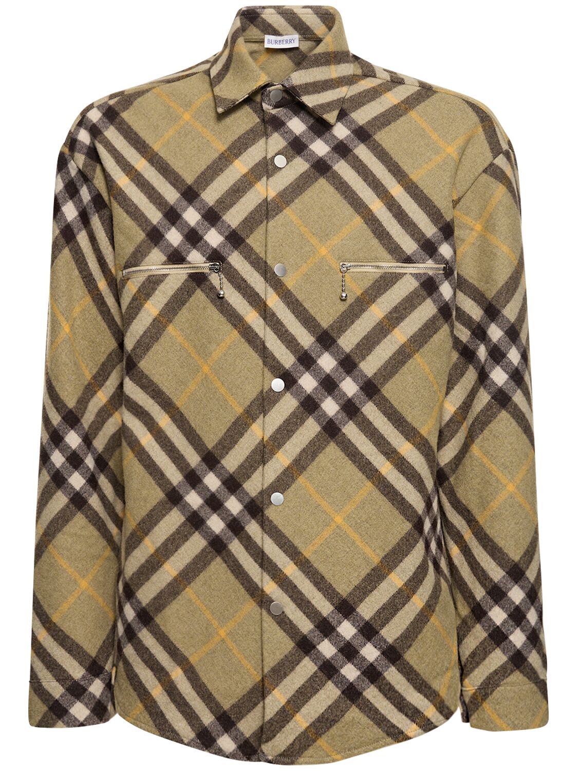 Image of Check Wool Blend Casual Jacket