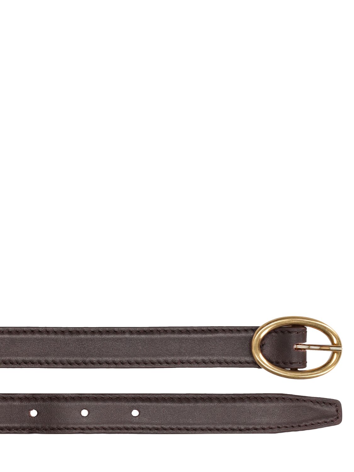 Shop Annagreta Sable X  2cm Calf Leather Belt In Tabacco Brown