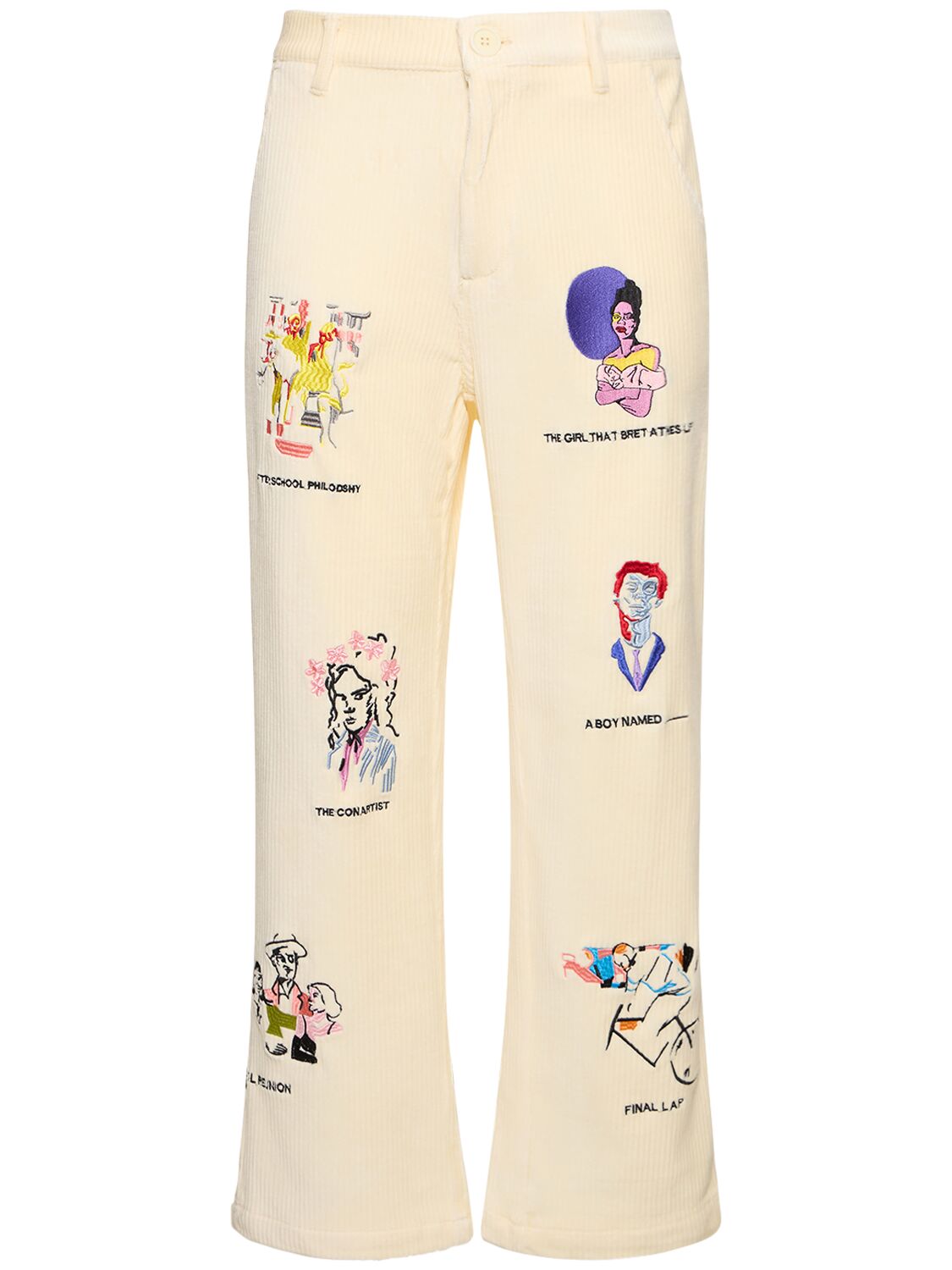 Kidsuper Museum Embroidered Pants In Beige
