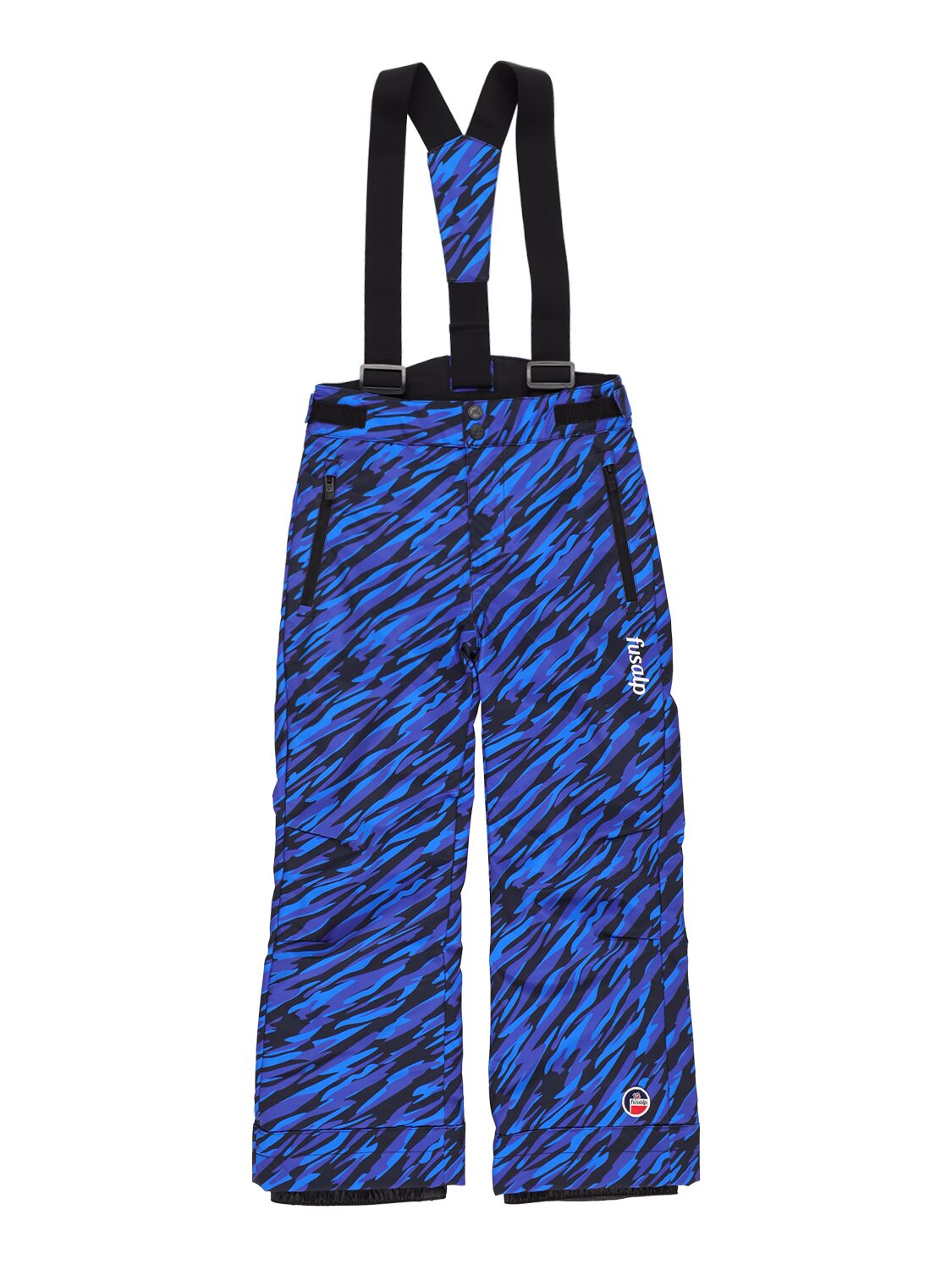 Fusalp Kids' Printed Nylon Ski Trousers In Blue