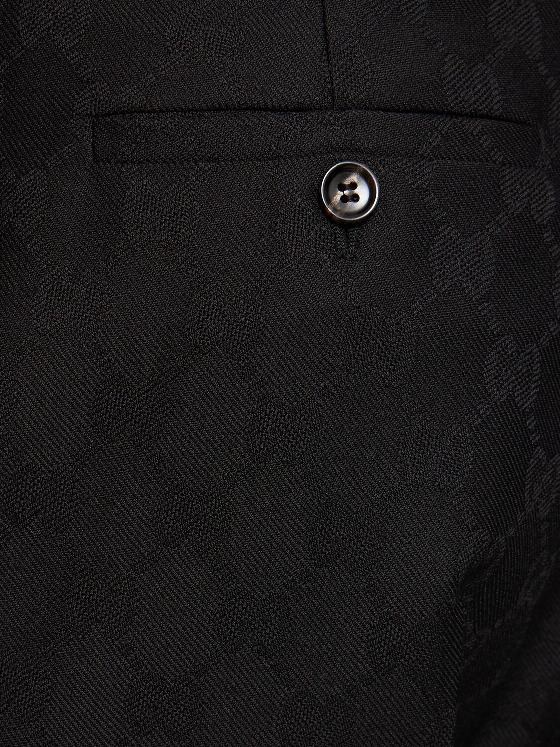 Shop Gucci Gg Wool Jacquard Pants In Black